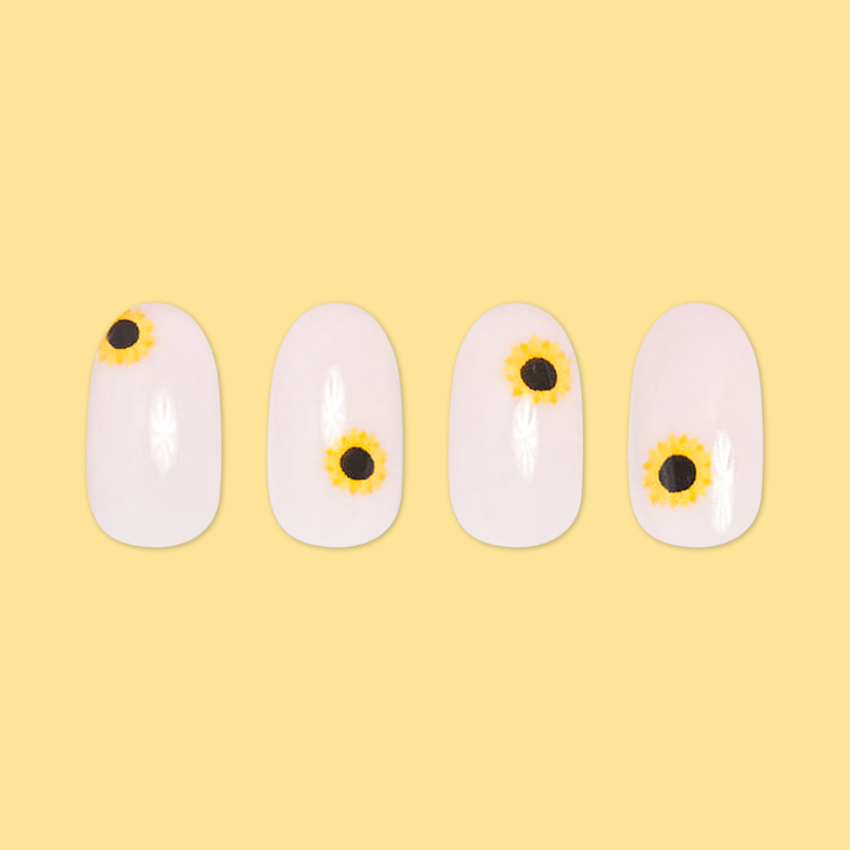 Scattered Sunflower - Press-On | Short | Round、mySite、solidvoid