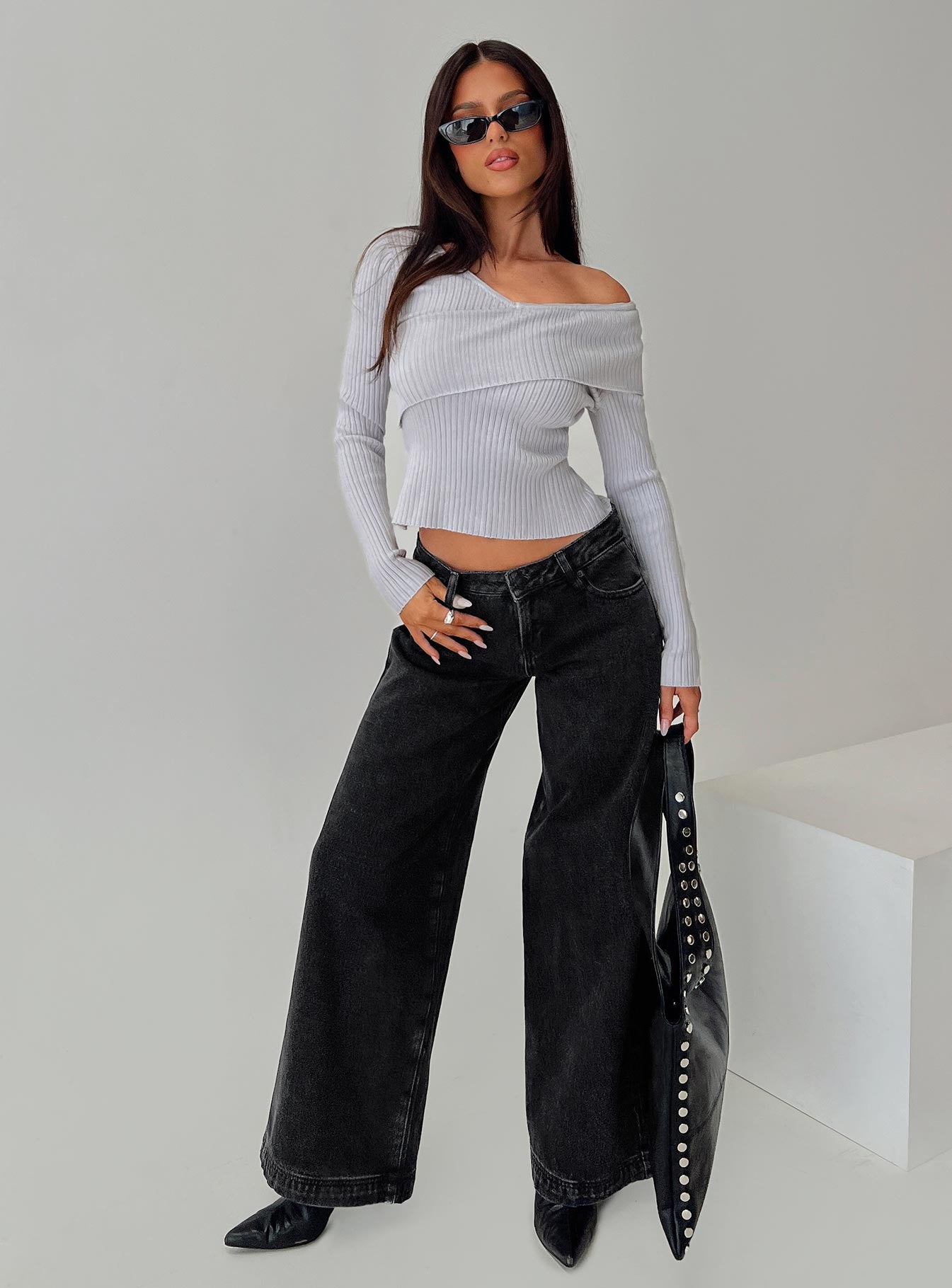 Nolia Long Sleeve Top Grey、mySite、solidvoid