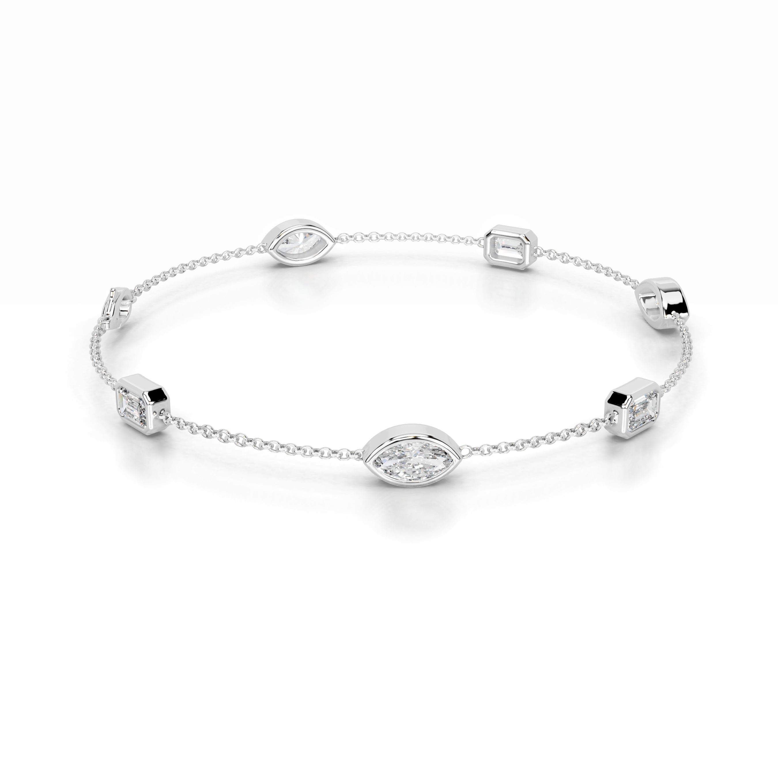 Heather Diamond Chain Bracelet - 14K White Gold、mySite、hinf8tx79