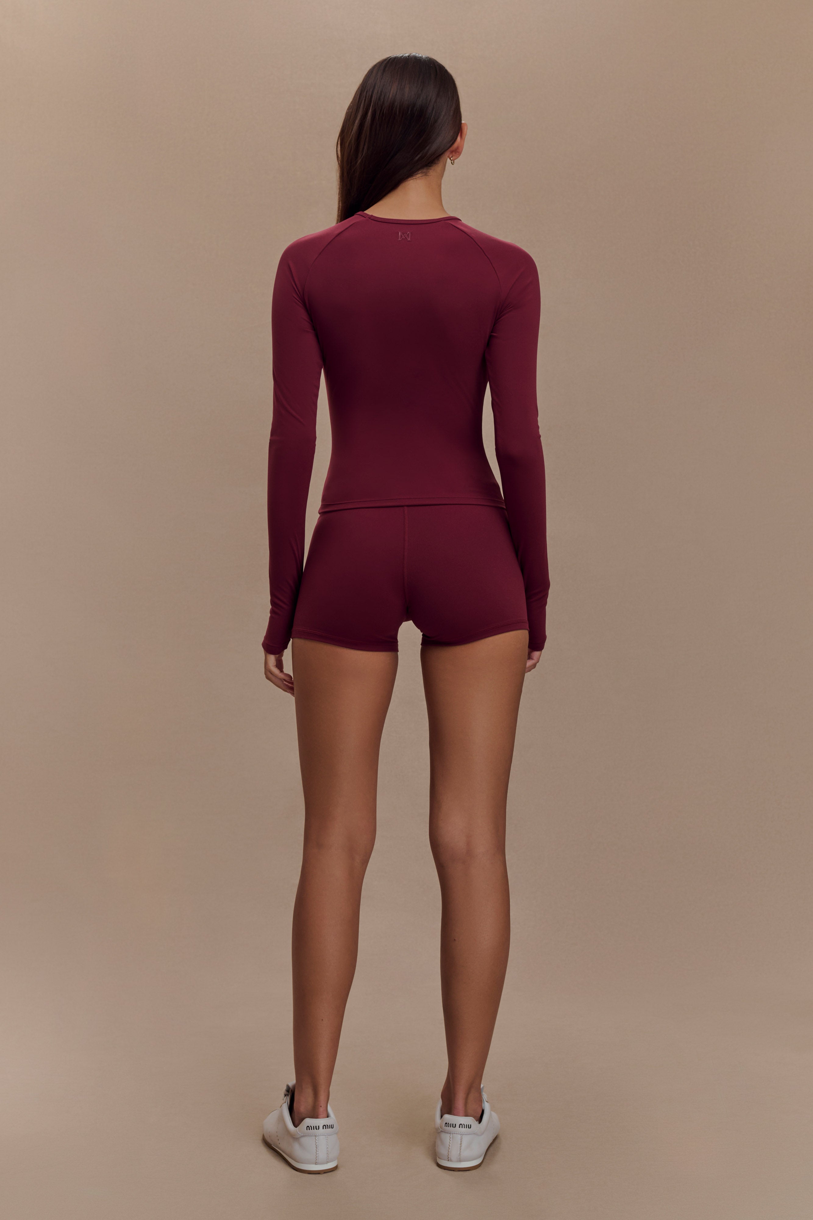 Orion Active Bike Shorts - Burgundy、mySite、solidvoid