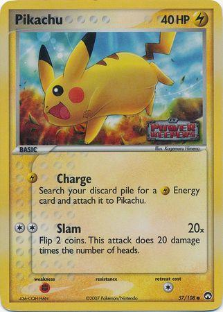 Pikachu (57/108) (Stamped) EX: Power Keepers、mySite、waistdrama