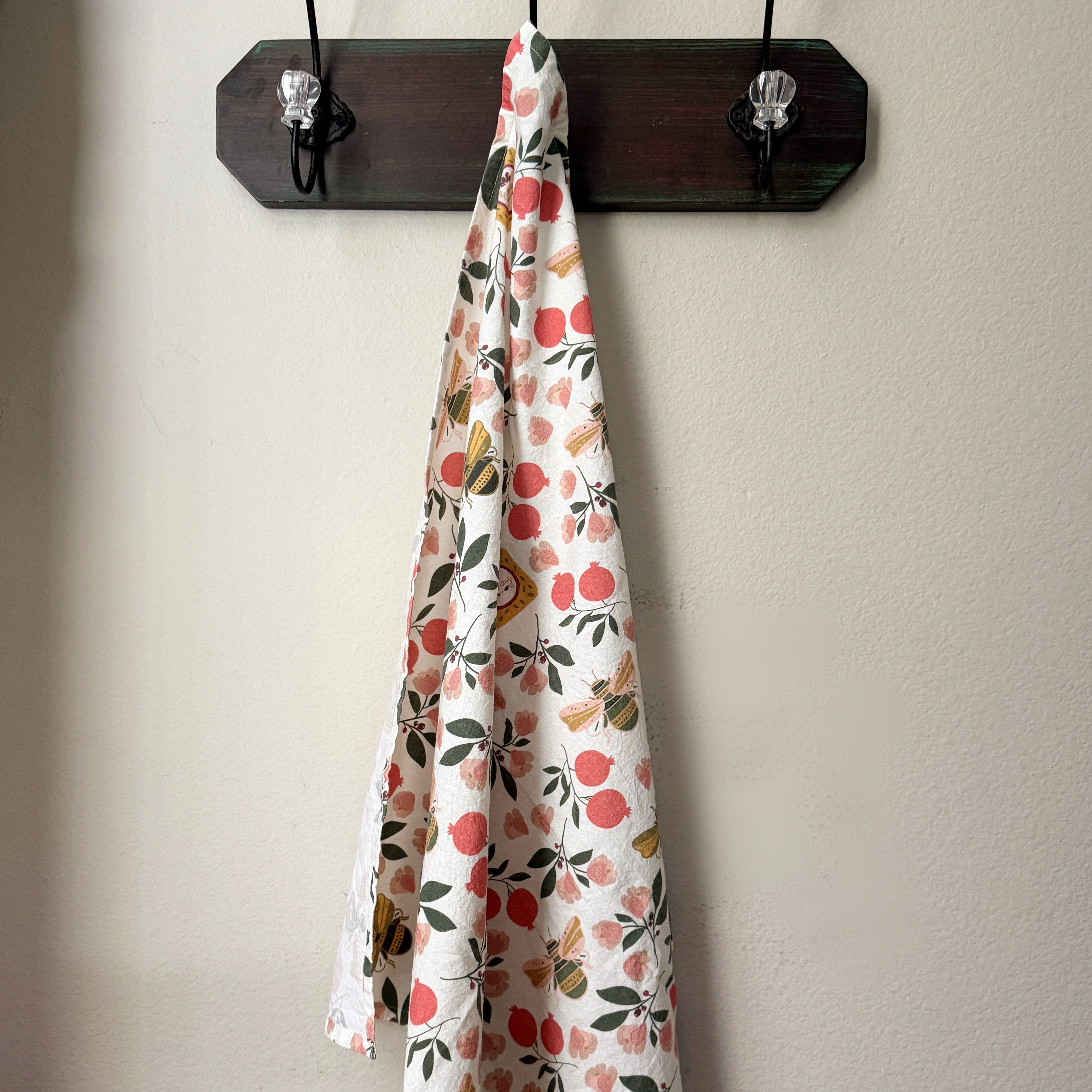 Rosh Hashanah Honey and Blooms Tea Towel、mySite、topwebapps