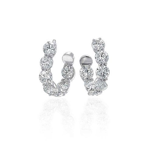 Gumuchian New Moon Diamond Hoop Earrings、mySite、hinf8tx79