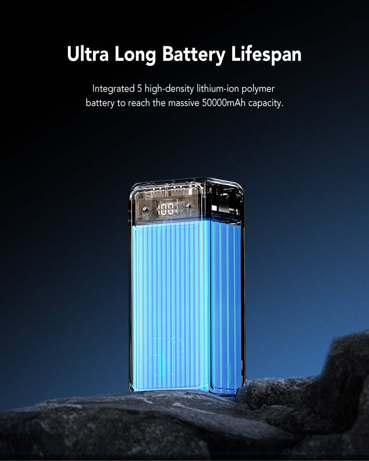 Tank Lite 50000mAh Fast Charging Power Bank for Camping、mySite、fannypackpong
