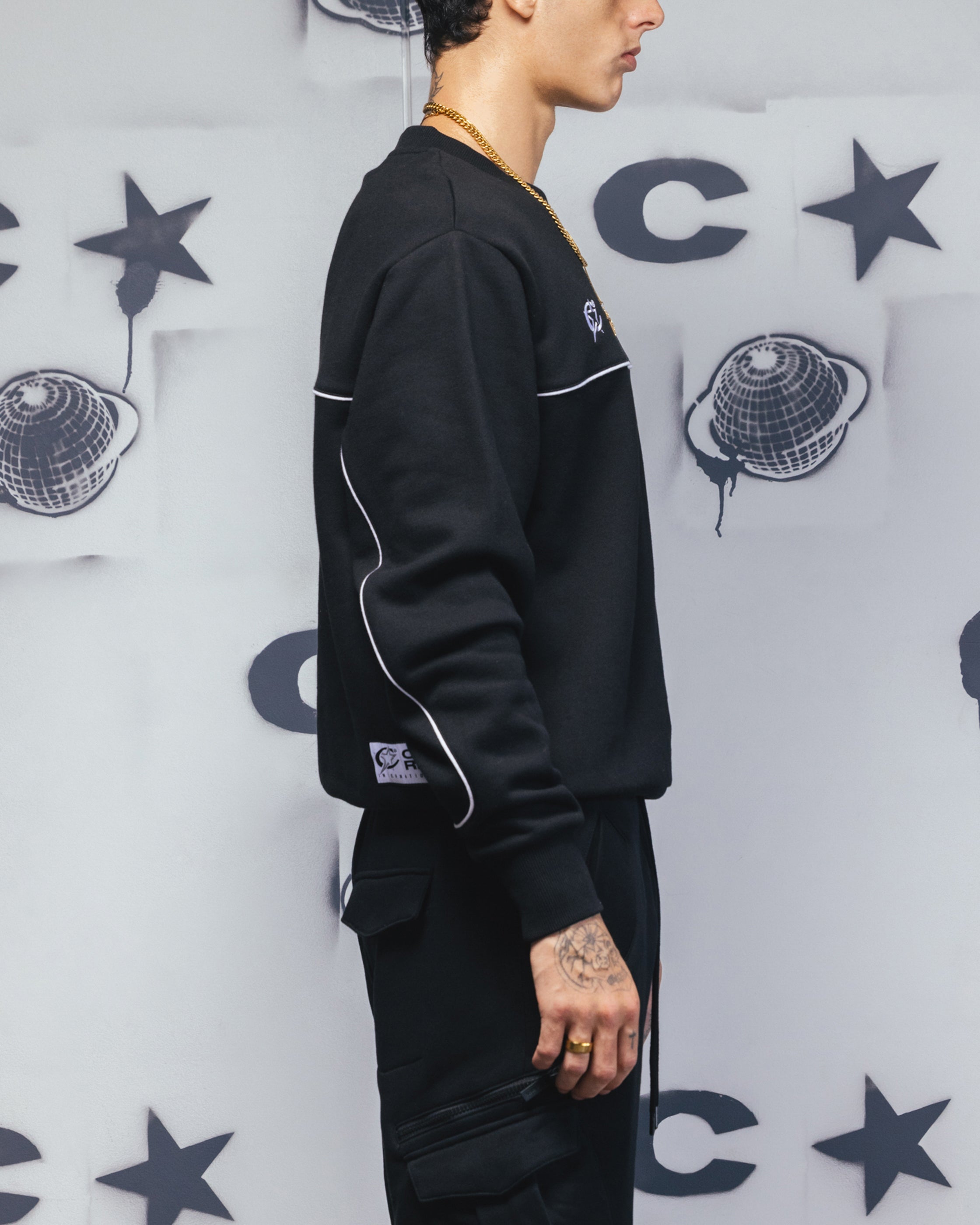 Carre Trainer Oversized Panelled Crewneck Black、mySite、zt4zffjzw