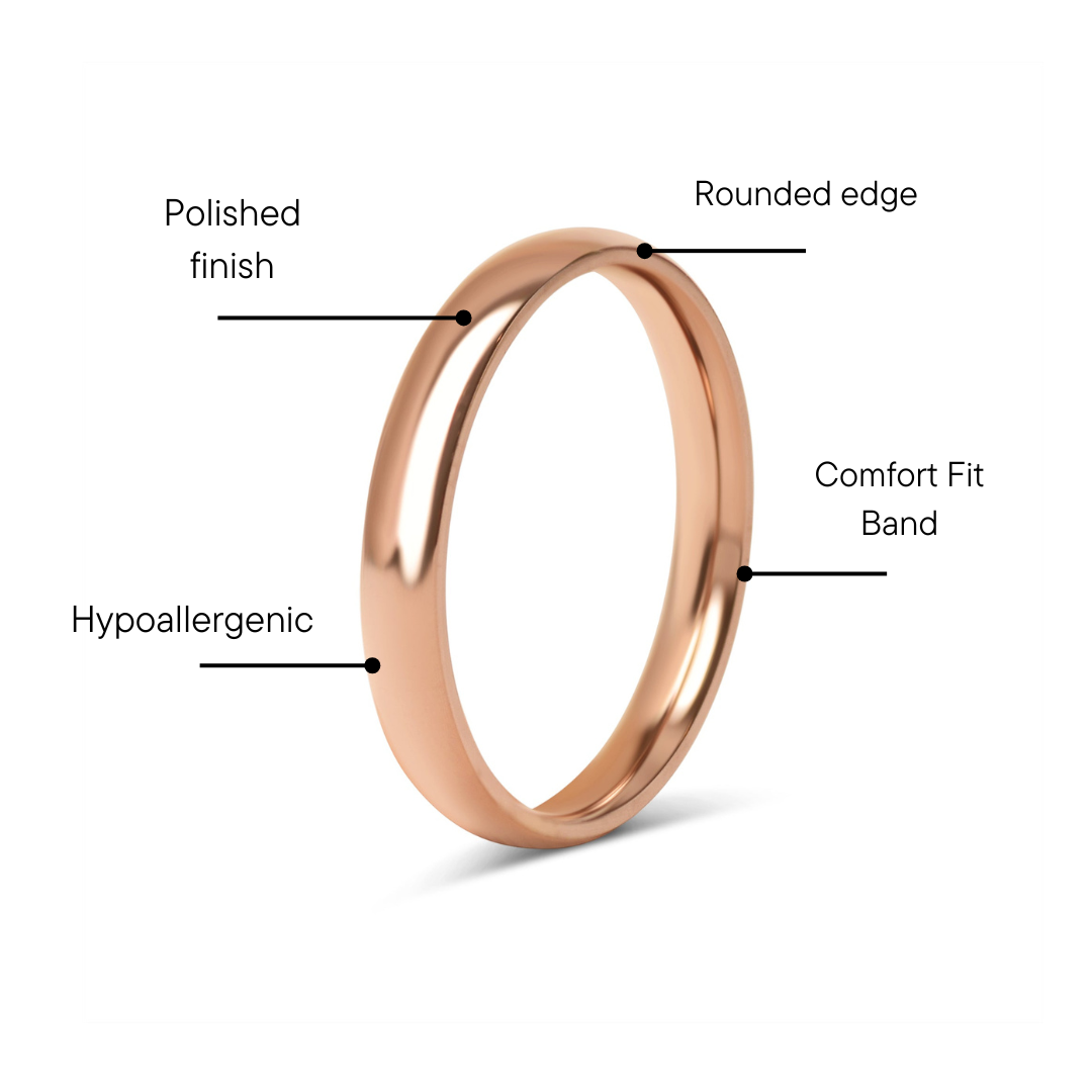 Chocolate Rounded Stainless Steel Blank Ring / CFR7007、mySite、dreamappss