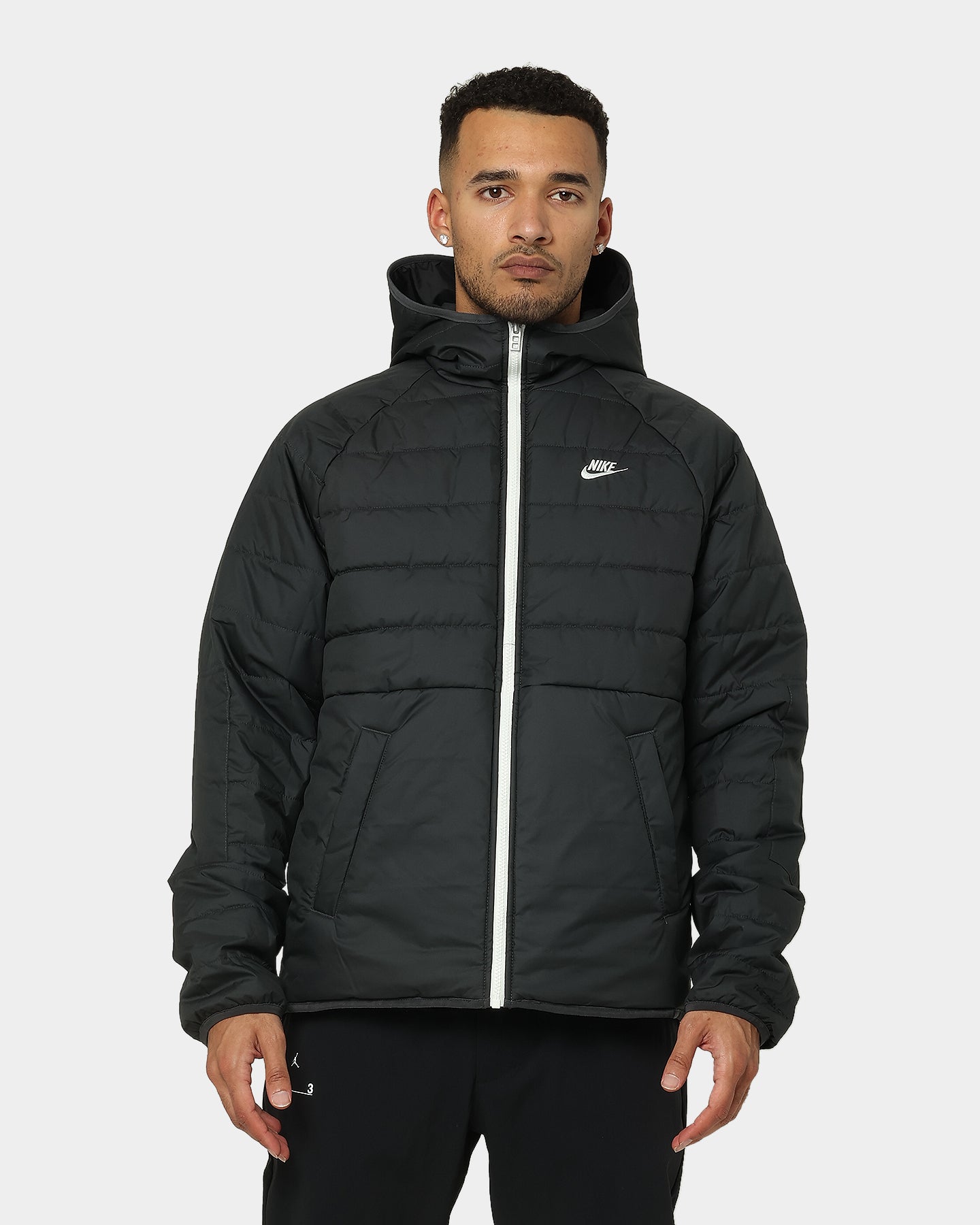 Nike Sportswear Therma-FIT Legacy Reversible Hooded Jacket Black/Dark Smoke、mySite、zt4zffjzw