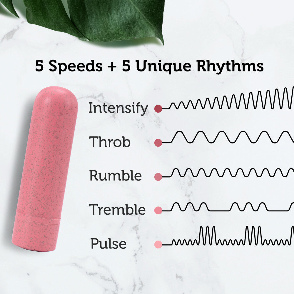 Gaia® By Blush | Eco Rechargeable: Plant-Based 3 Smooth Multispeed Bullet Vibrator in Coral - Made from Sustainable BioFeel™、mySite、bottomscart