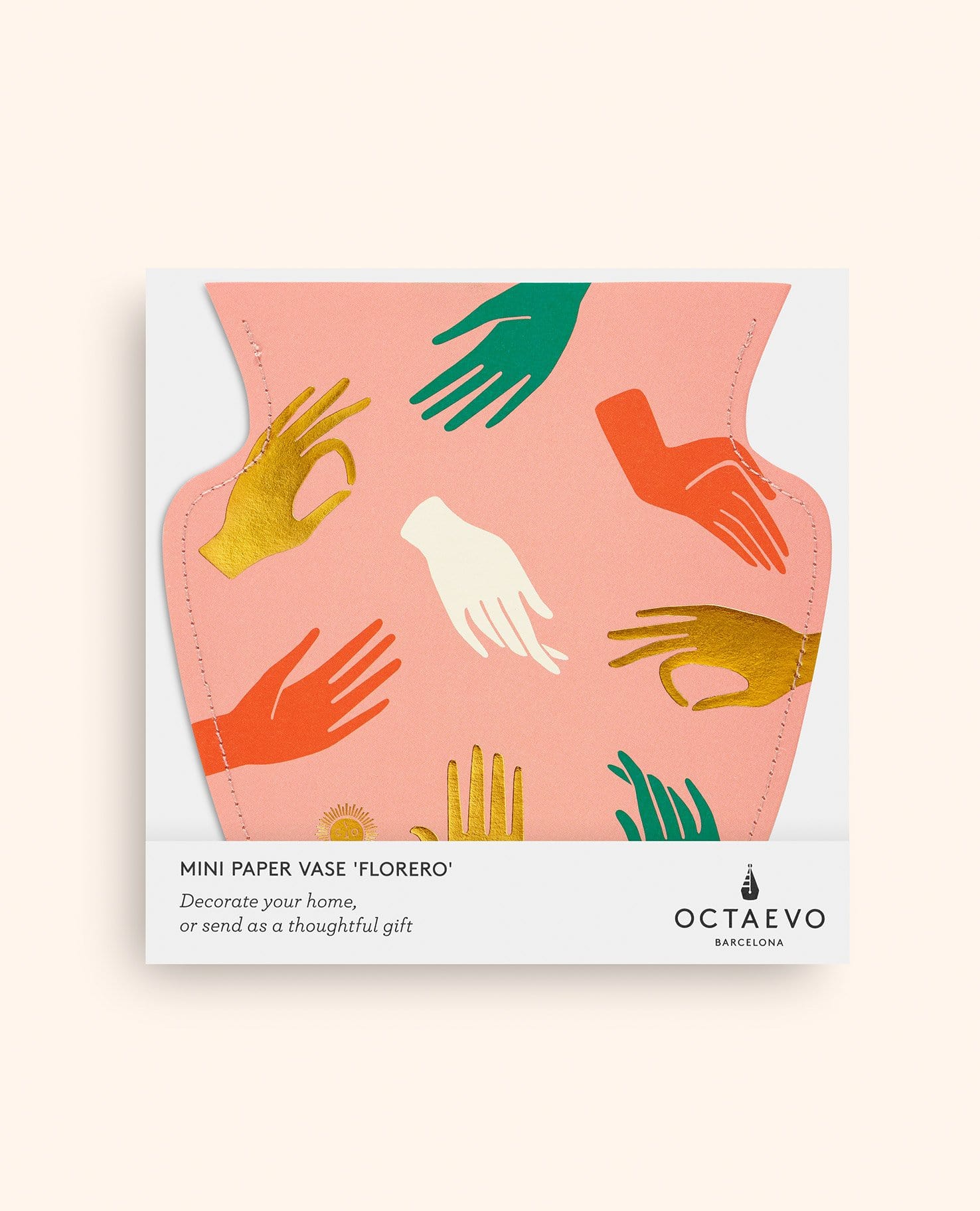 Pink Paper Hamsa Vase by Octaevo - Large or Mini、mySite、topwebapps