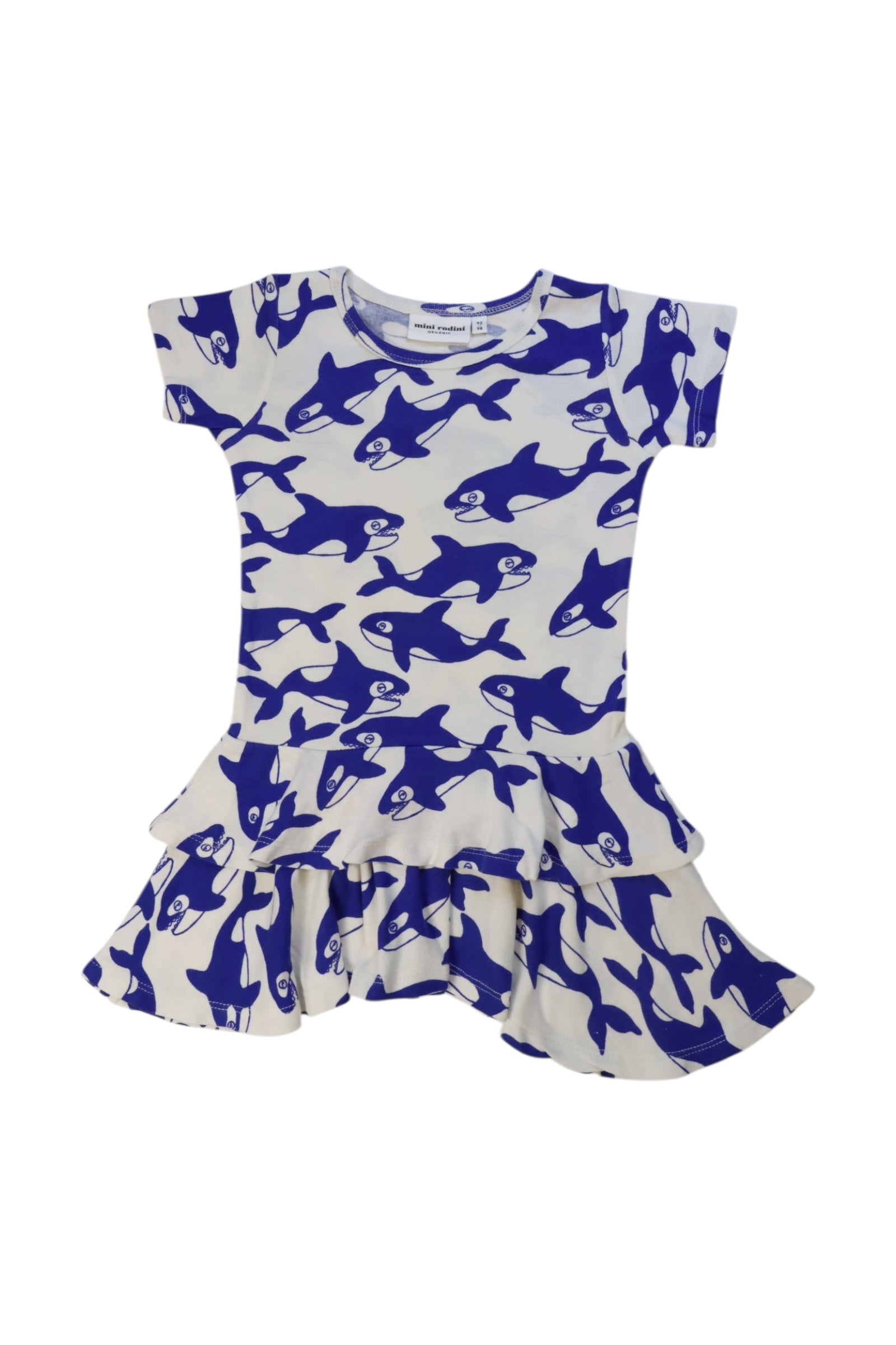 Mini Rodini Shark Short Sleeve Dress 2-3T、mySite、g9winljtr