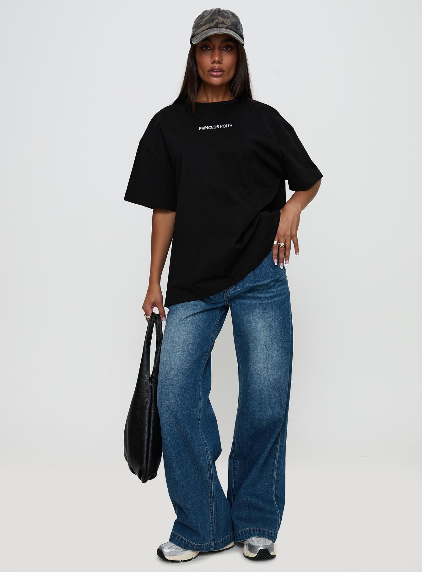 Power Play Active Oversized Tee Black、mySite、solidvoid