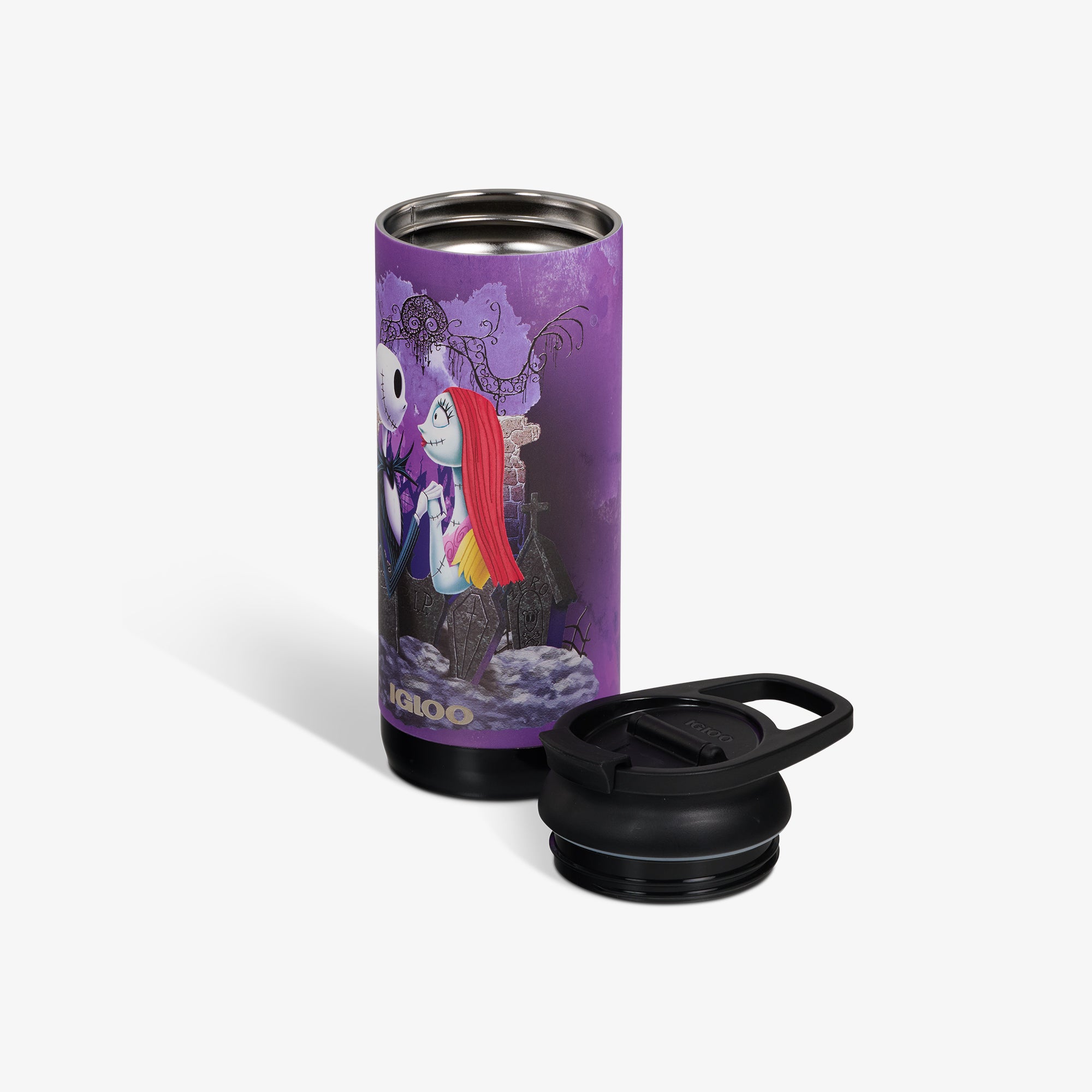 Disney Tim Burton’s The Nightmare Before Christmas Jack Skellington & Sally 16 Oz Flip ‘n’ Sip Tumbler、mySite、noshort