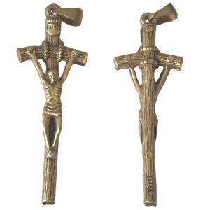  Rosary Papal crucifix - Bronze tone ( 1.7 x 1.6 Inches)、mySite、elrpsem3k