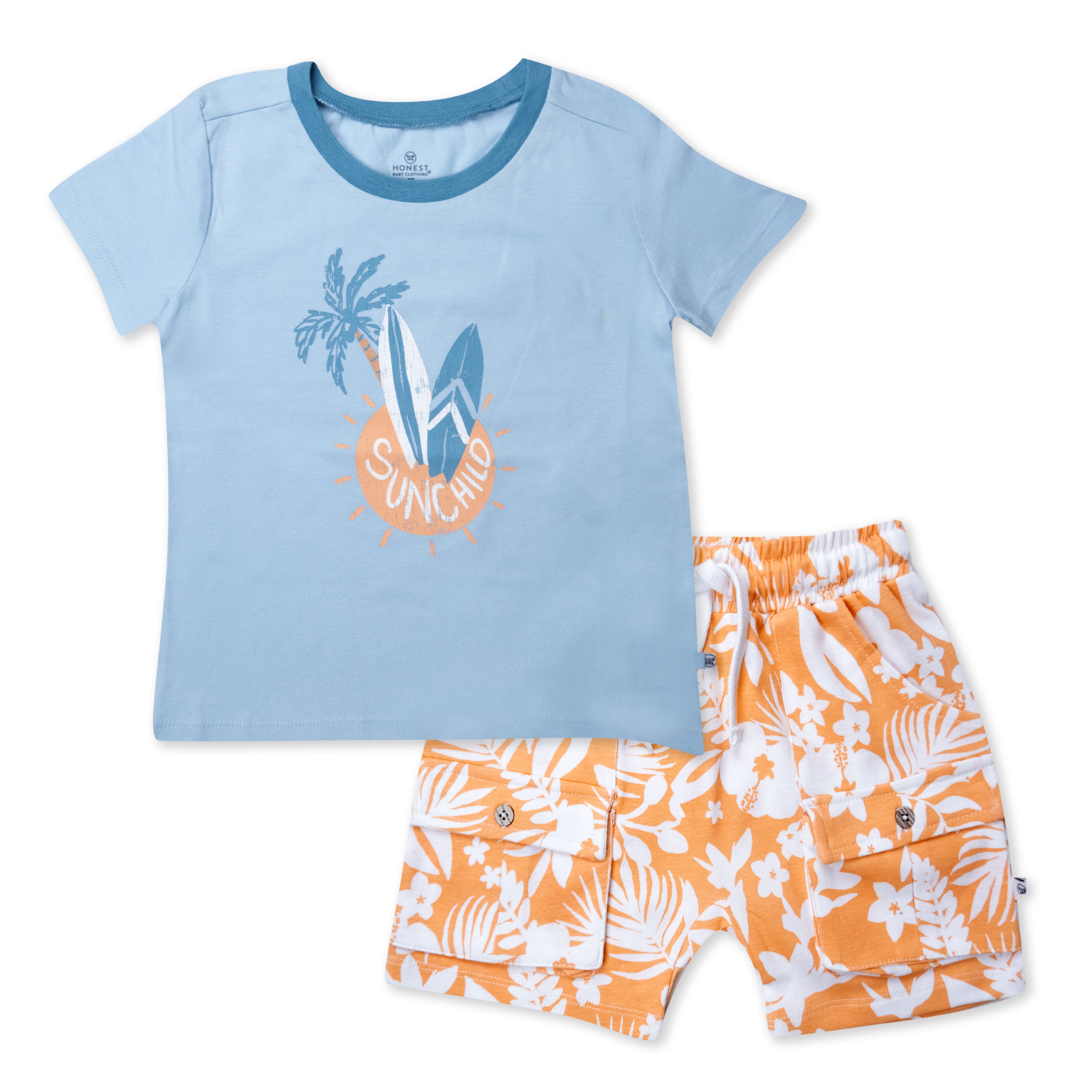  Toddler 2-Piece Short Sleeve and Short Set、mySite、layawaytickets