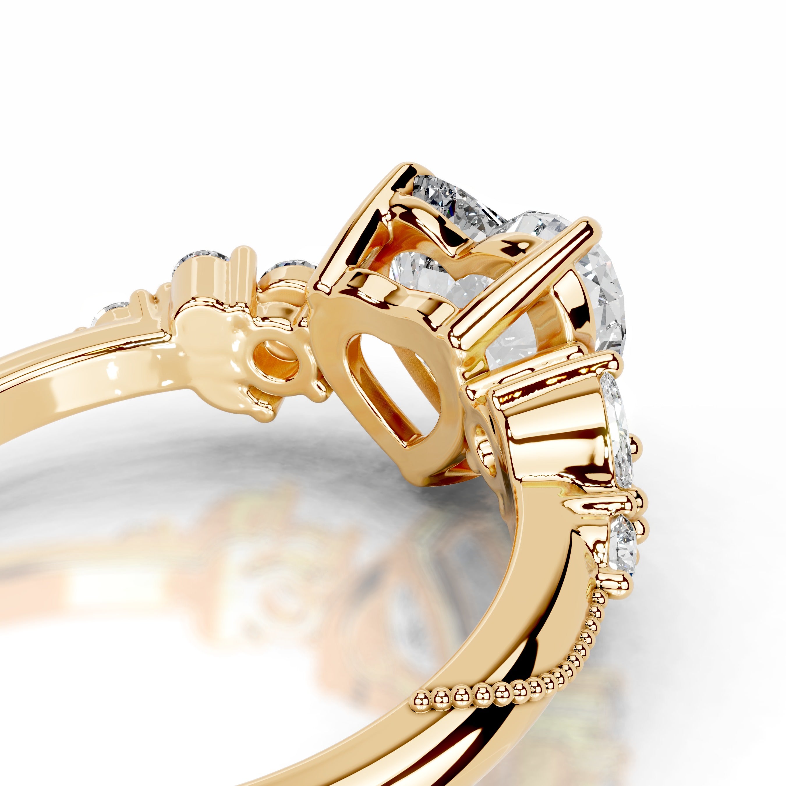 Belita Diamond Engagement Ring - 18K Yellow Gold、mySite、hinf8tx79
