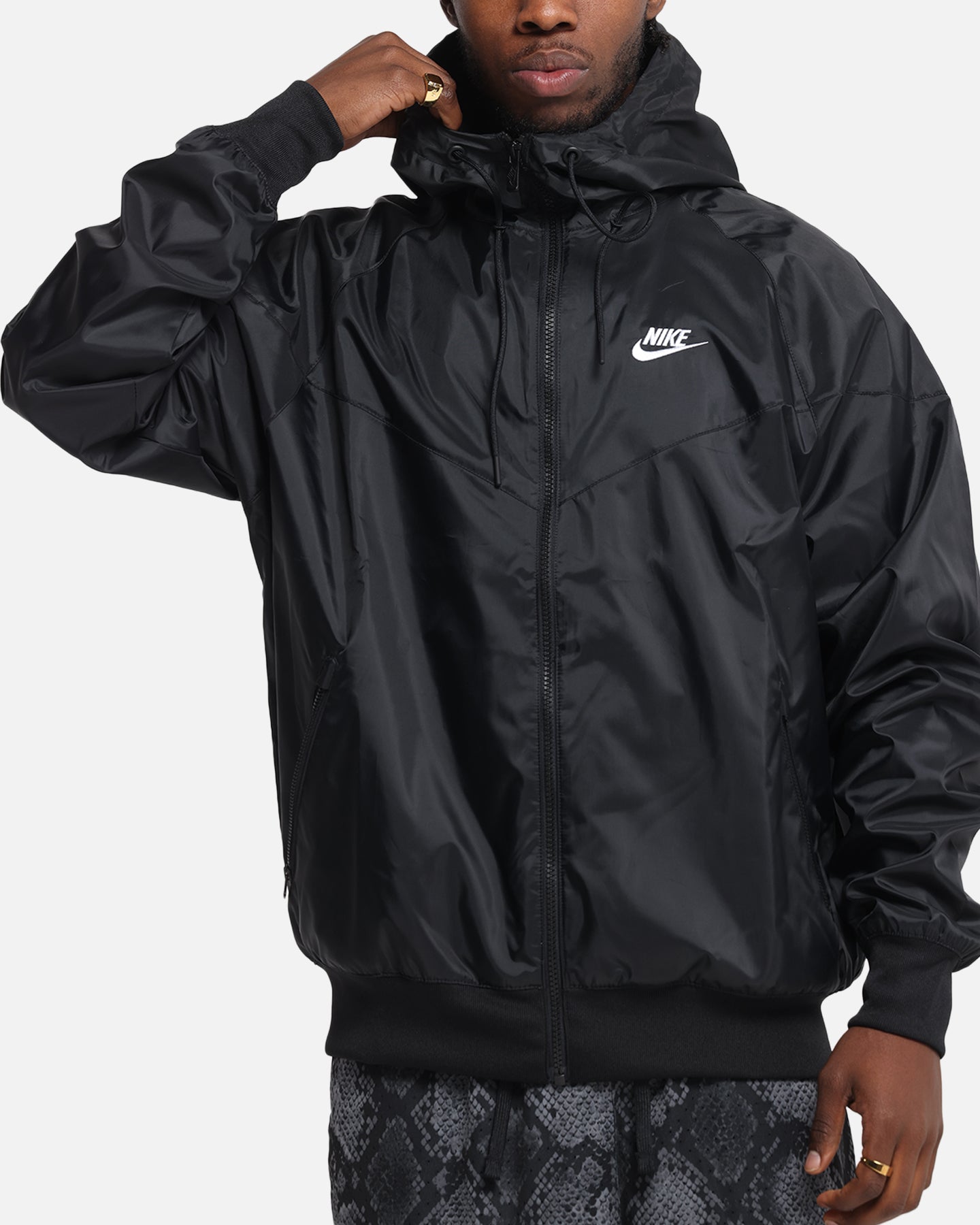 Nike Sportswear Windrunner Woven Hooded Jacket Black/White、mySite、zt4zffjzw