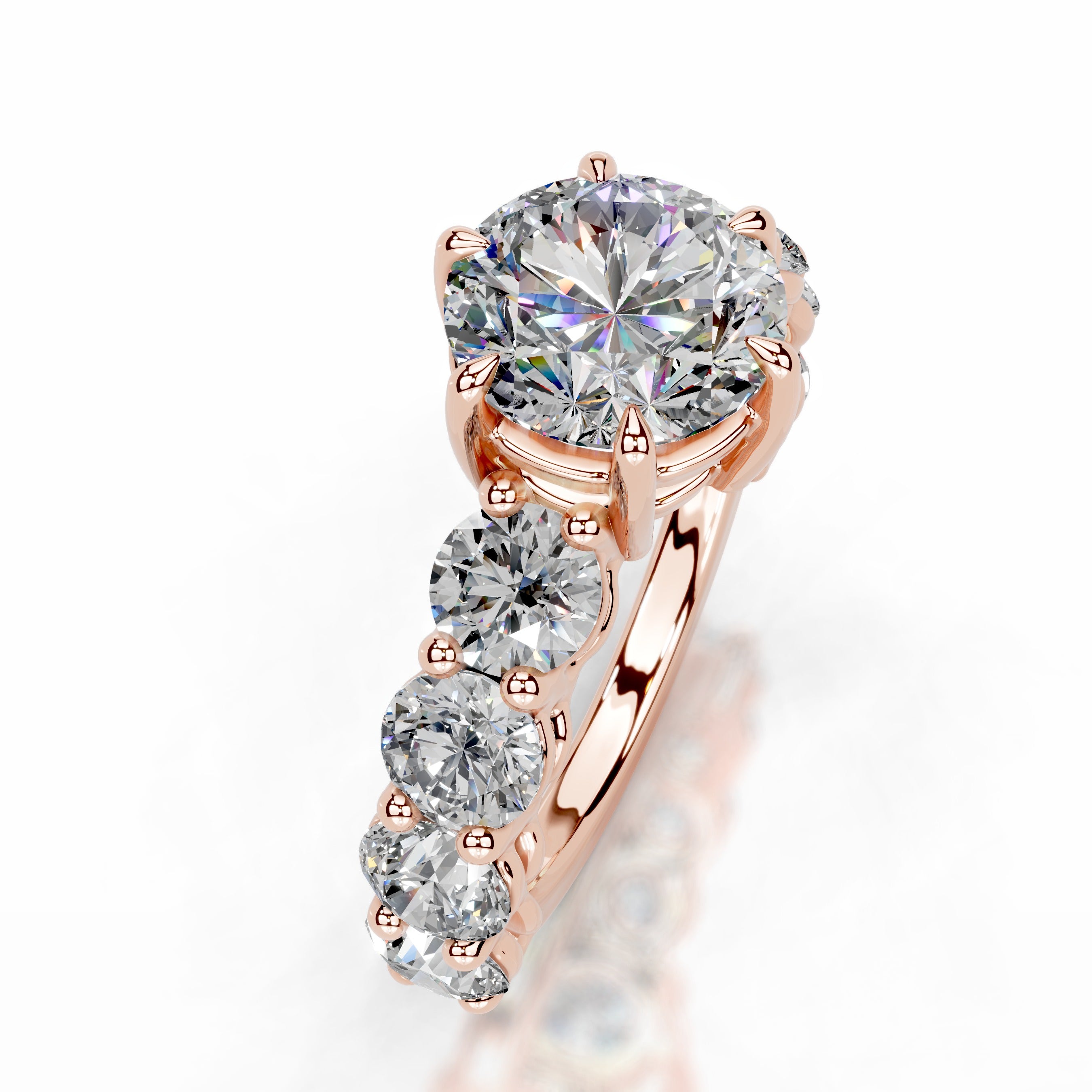 Odin Moissanite & Diamond Ring - 14K Rose Gold、mySite、hinf8tx79