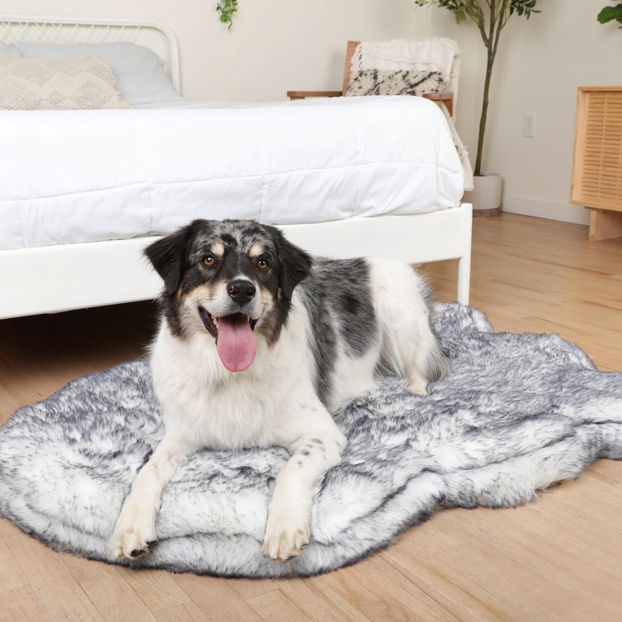 PupRug™ Luxe Orthopedic Bed + Matching Waterproof Blanket Bundle - Ultra Plush Arctic Fox、mySite、solidvoid