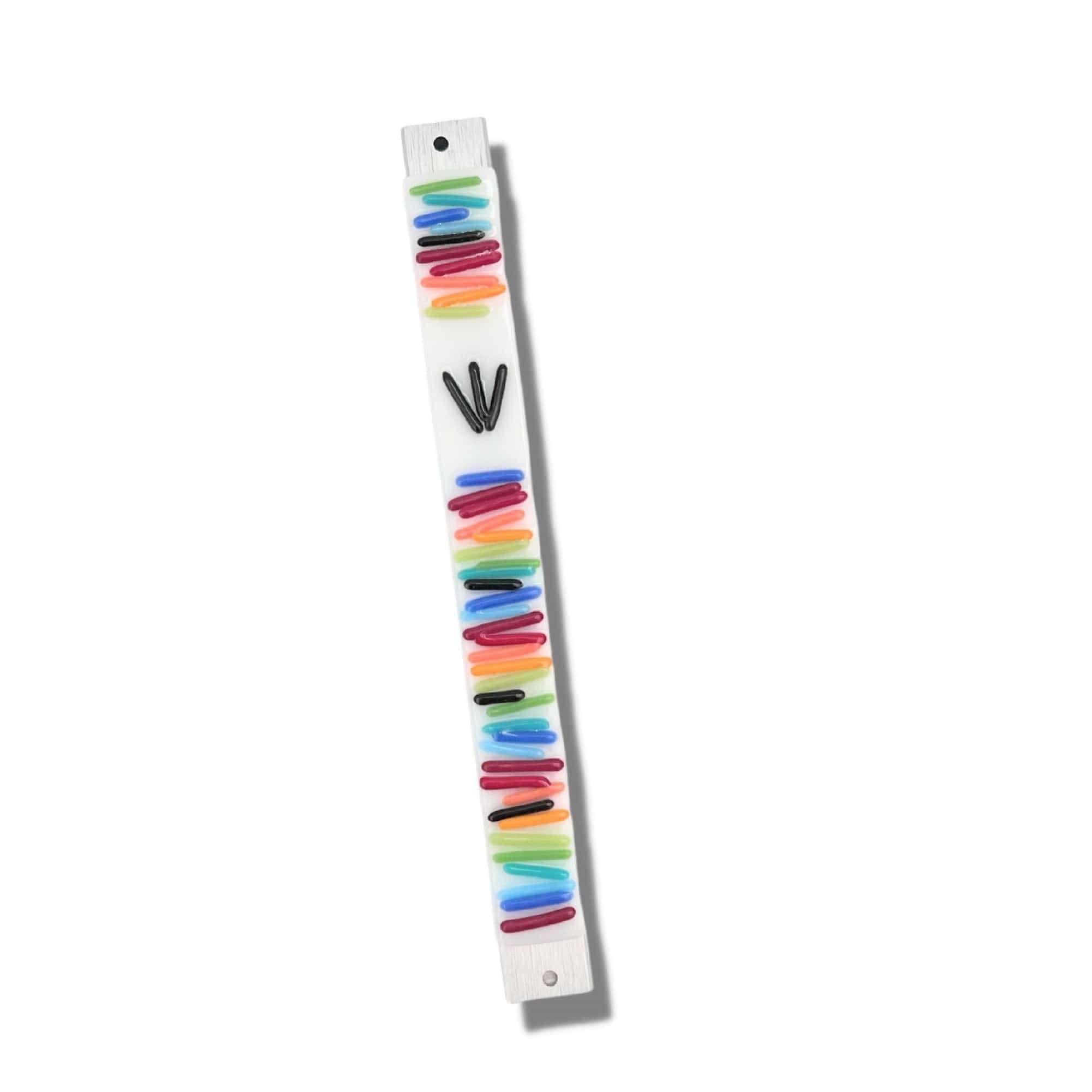 Fused Glass Mezuzah Case - Rainbow、mySite、topwebapps