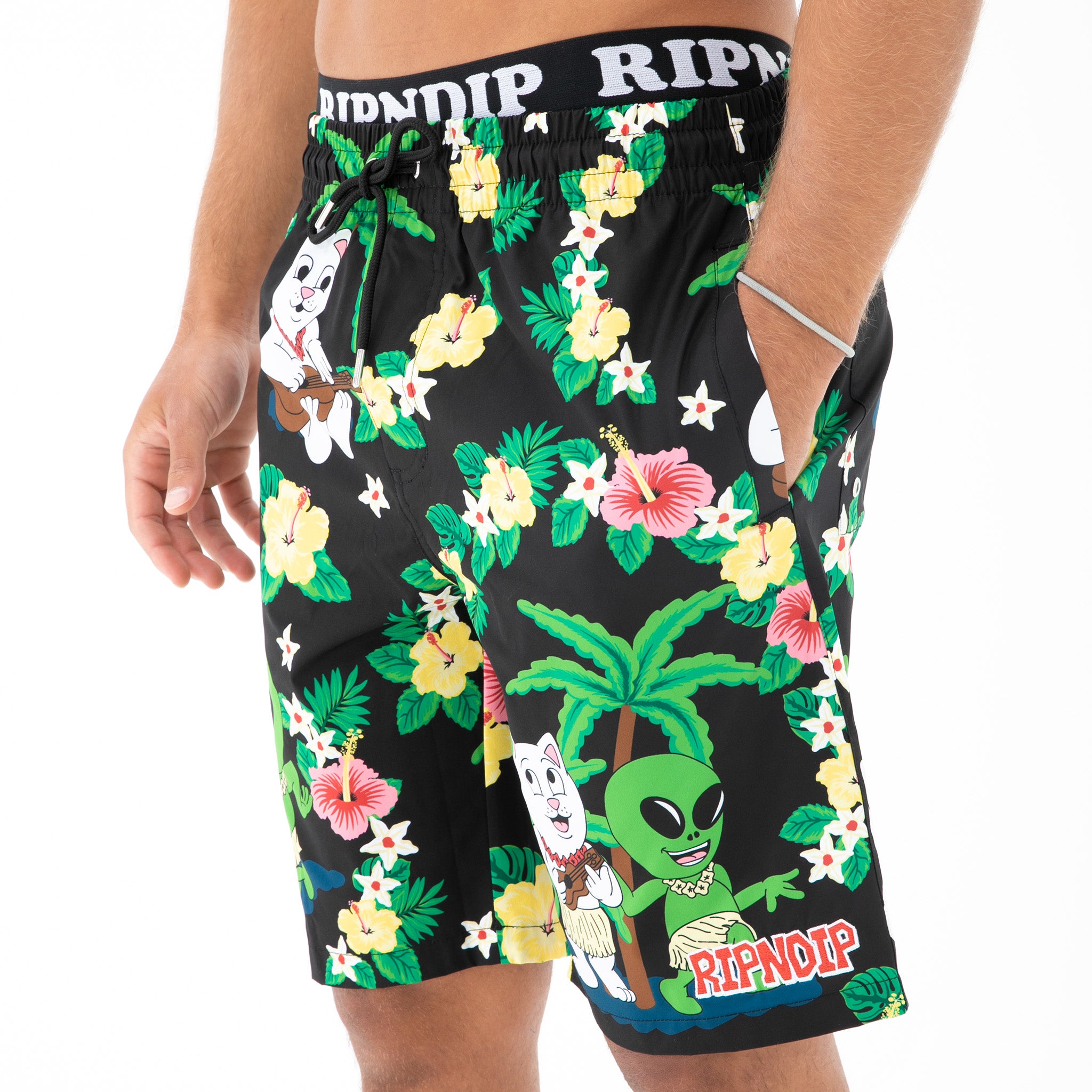  Aloha Nerm Swim Shorts (Black)、mySite、merchandisen