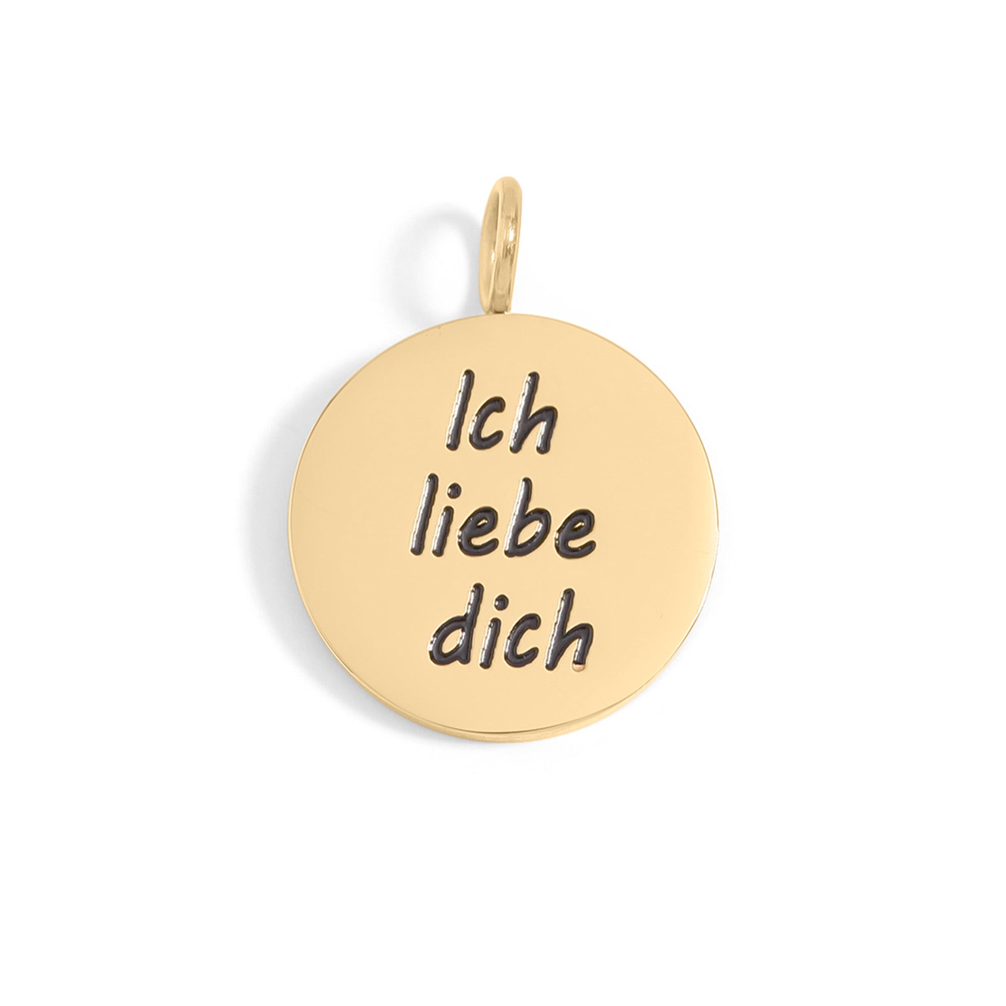 18K Gold PVD Stainless Steel I Love You Language Charm / PDL0260、mySite、dreamappss