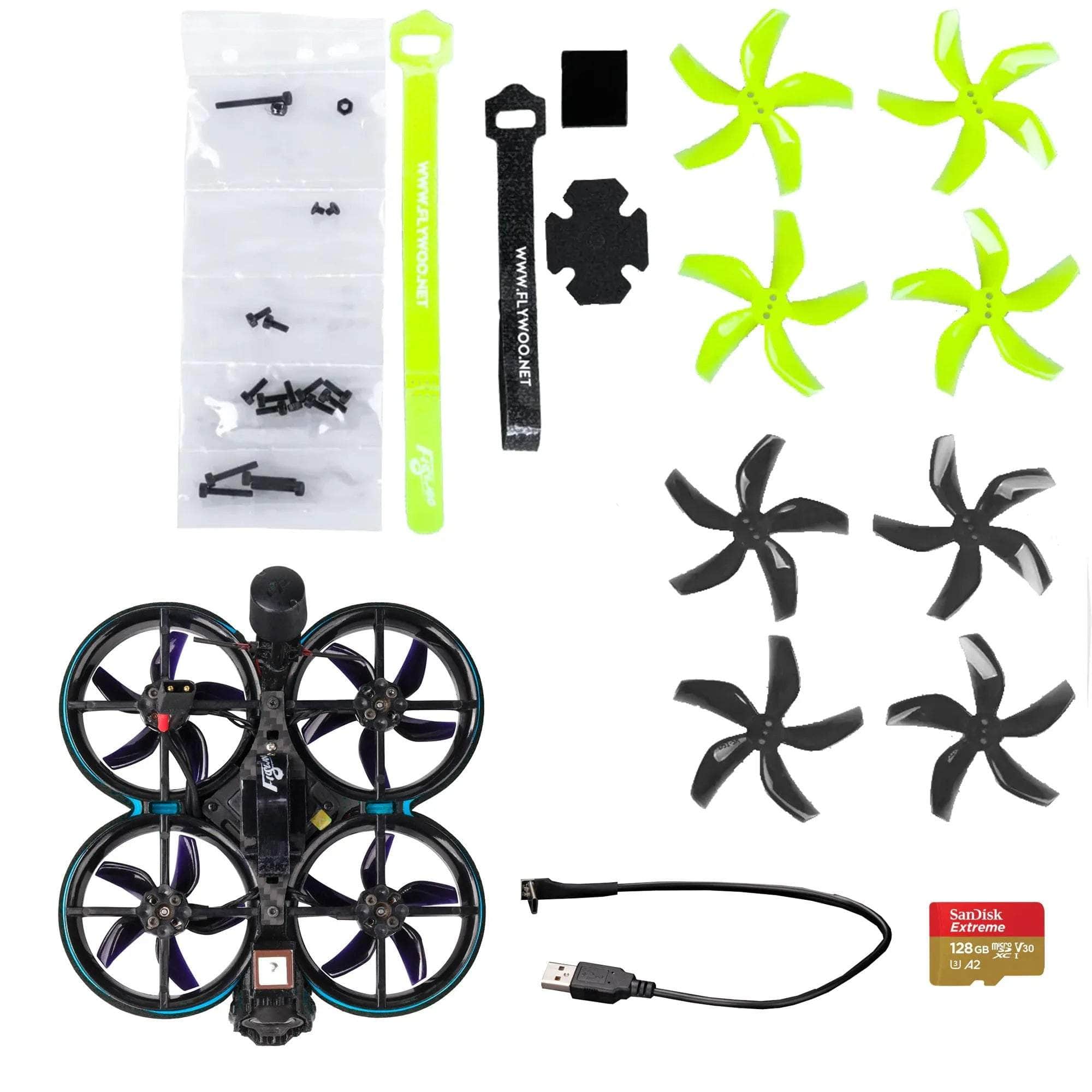  Flywoo BNF CineRace20 HD V2 Neon LED 4S Cinewhoop w/ DJI O3 Air Unit - ELRS 2.4、mySite、merchandisen