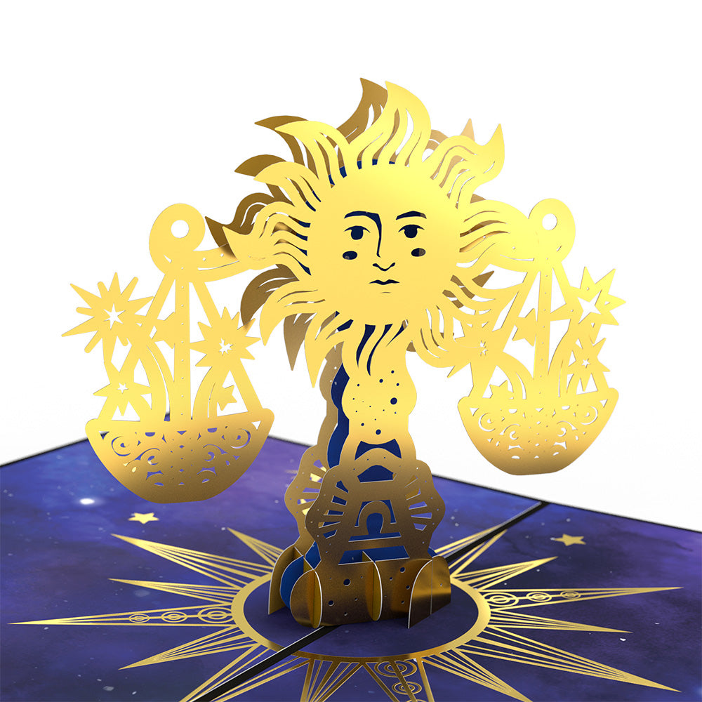 Libra Zodiac Birthday Pop-Up Card、mySite、solidvoid