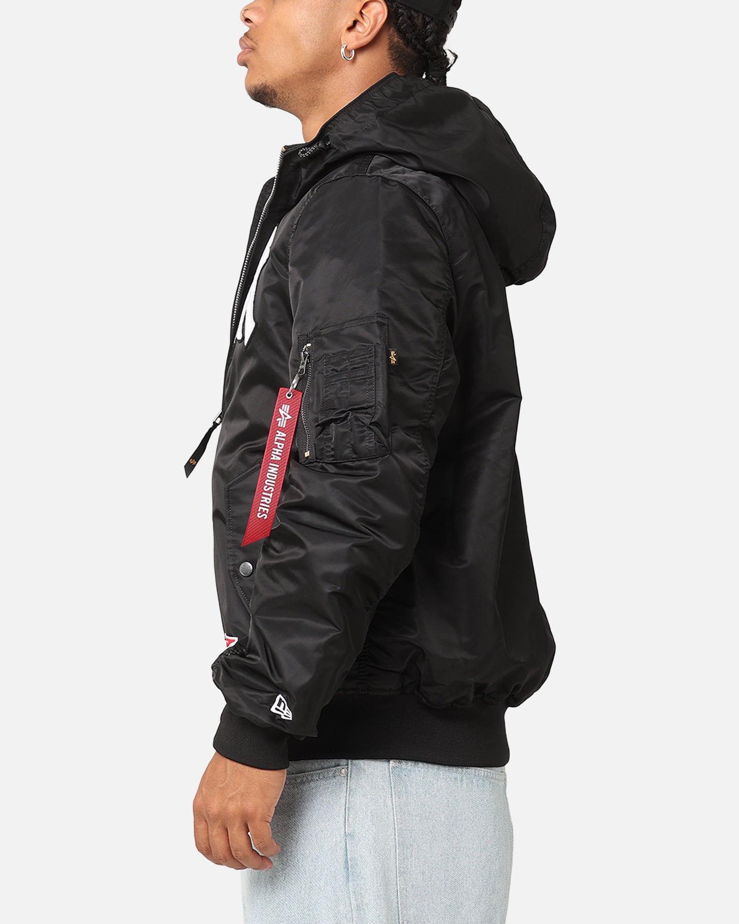 New Era New York Yankees Alpha Industries L-2B Hooded Bomber Jacket Black、mySite、zt4zffjzw