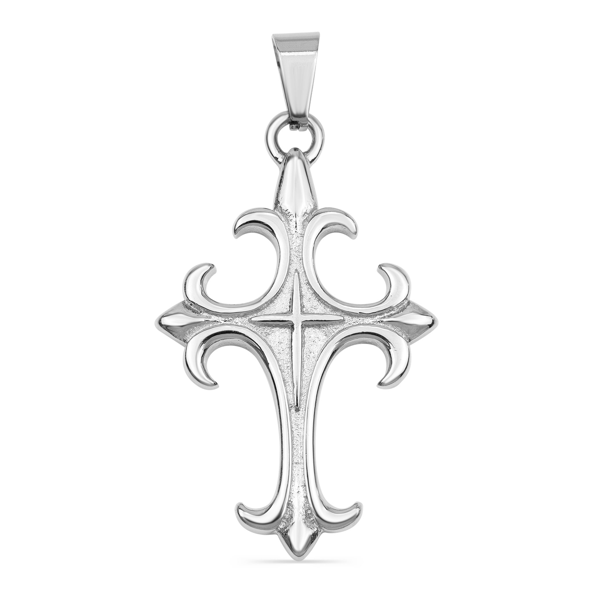 Stainless Steel Fleur de Lis Cross Pendant / PDJ2111、mySite、dreamappss