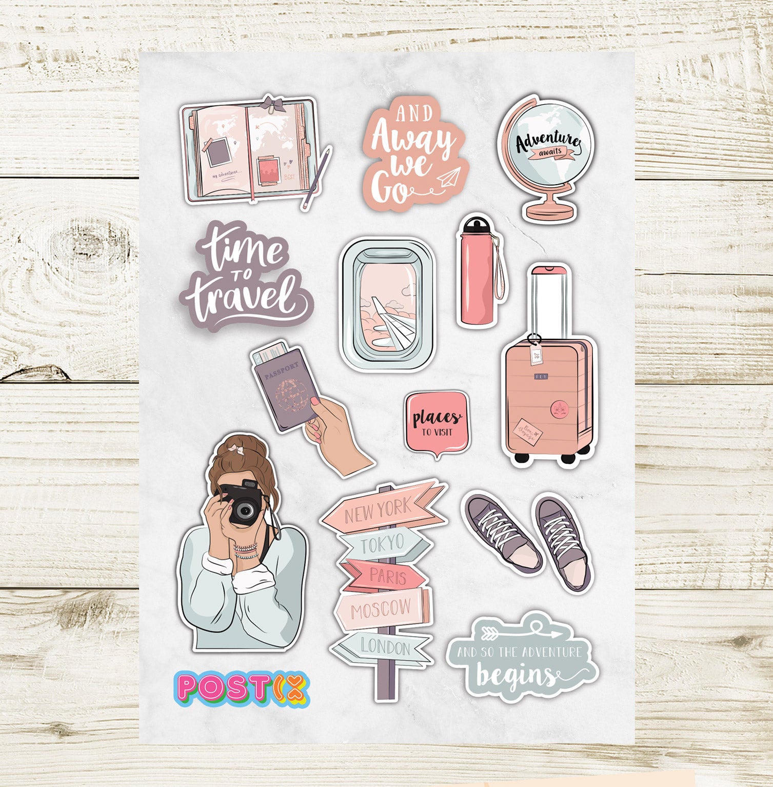  Away We Go A6 Sticker Sheet、mySite、ghnorth