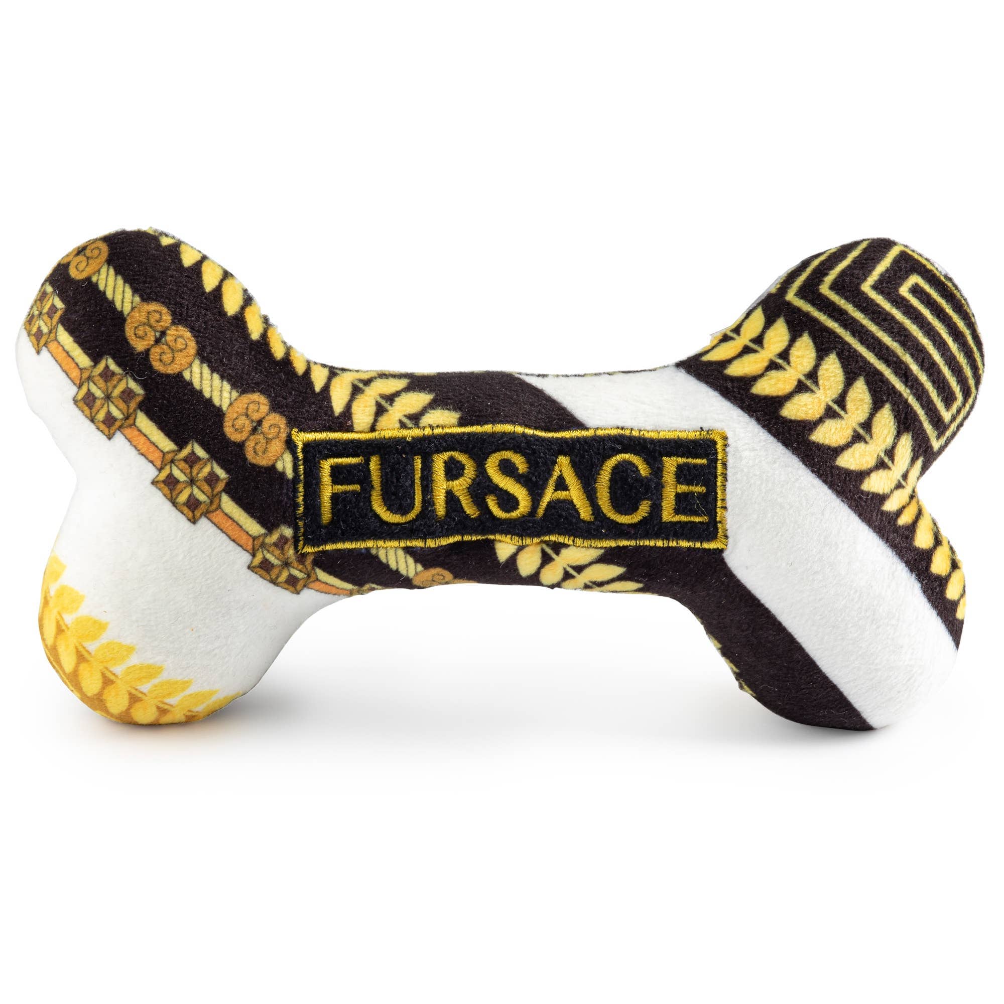 Fursace Bone for Dogs with Squeaker Inside Plush Parody Pet Chew Toy、mySite、g9winljtr