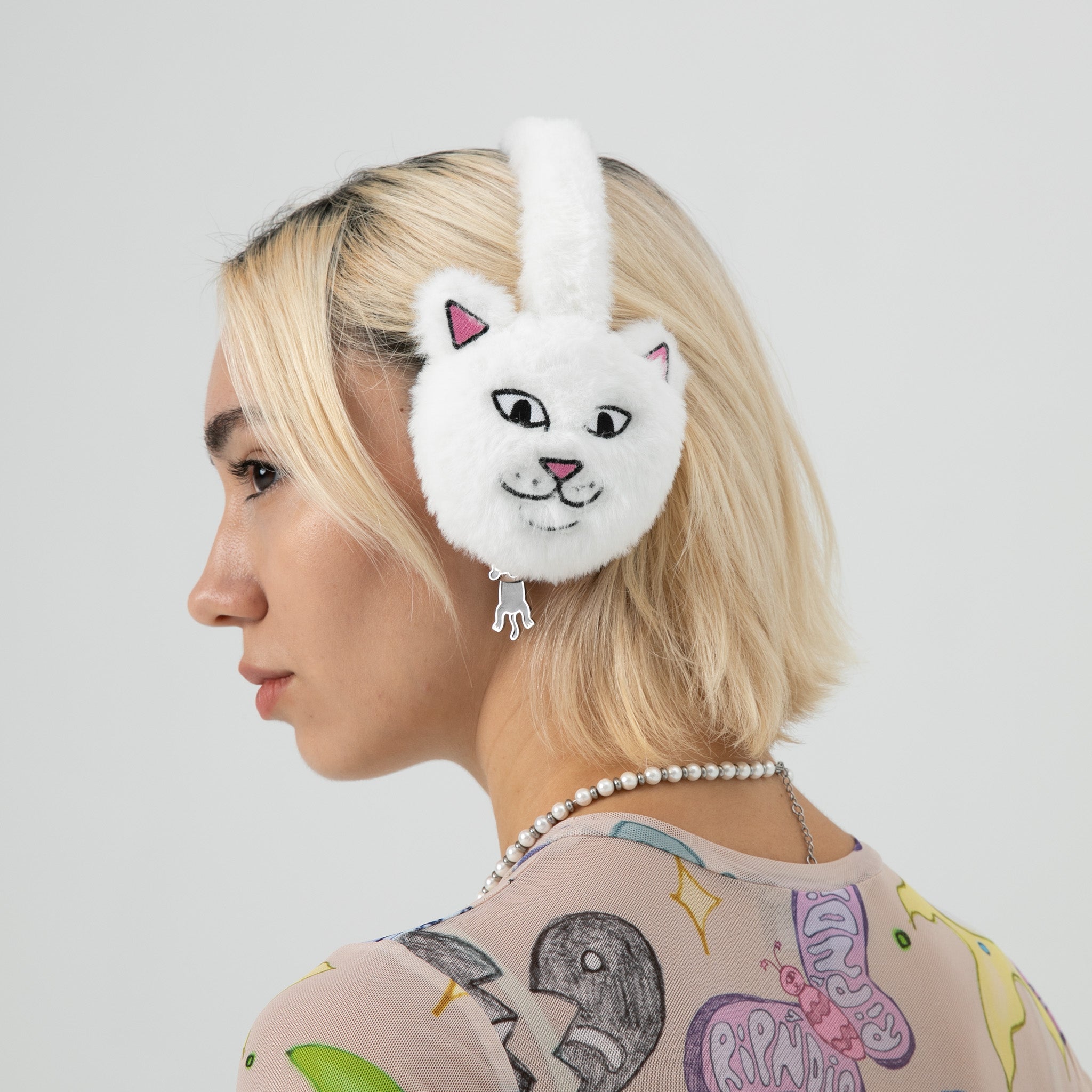  Lord Nermal Sherpa Earmuffs (White)、mySite、merchandisen