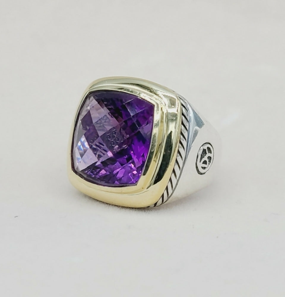 David Yurman Albion 15mm Amethyst Ring 鈥?Gold、mySite、hinf8tx79