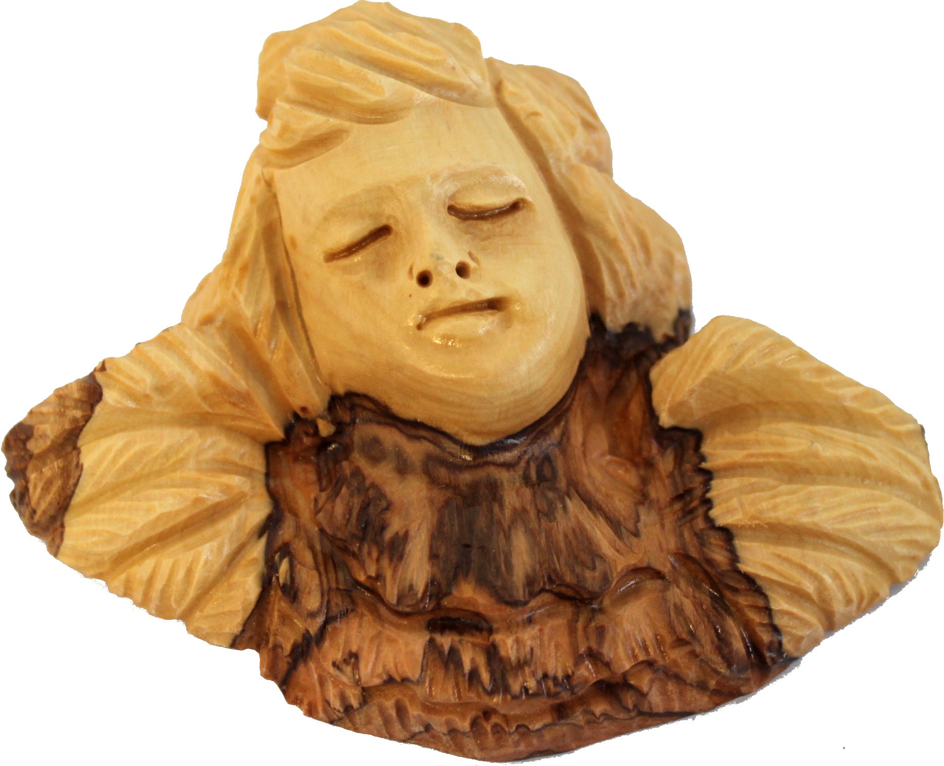 Angel - Olive wood (10x8.5x4.5 cm or 3.75 x 3) - Christmas Angel、mySite、topwebapps