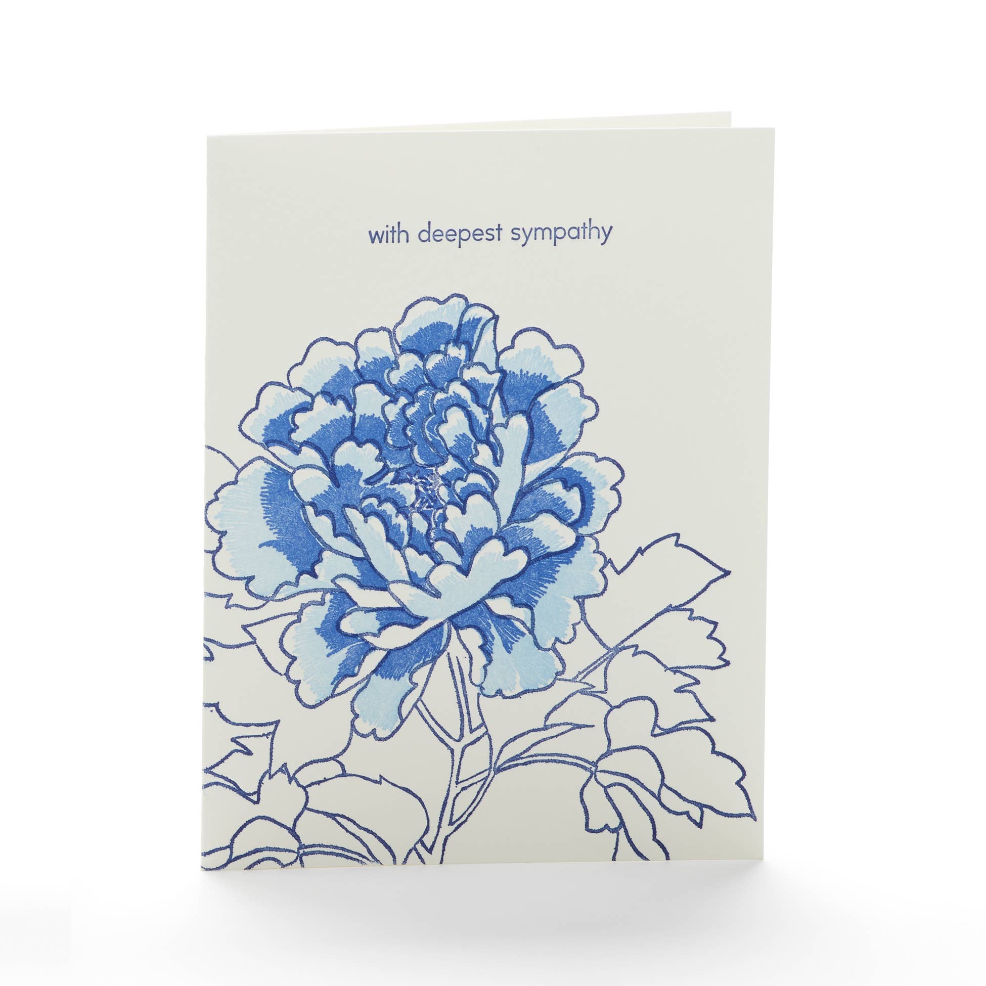 Ilee Papergoods - Peony With Deepest Sympathy Notecard、mySite、garagedoors4me