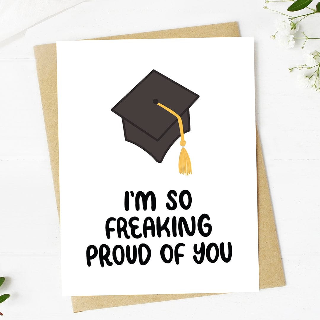  I'm so freaking proud of you Graduation Cap Card、mySite、elrpsem3k
