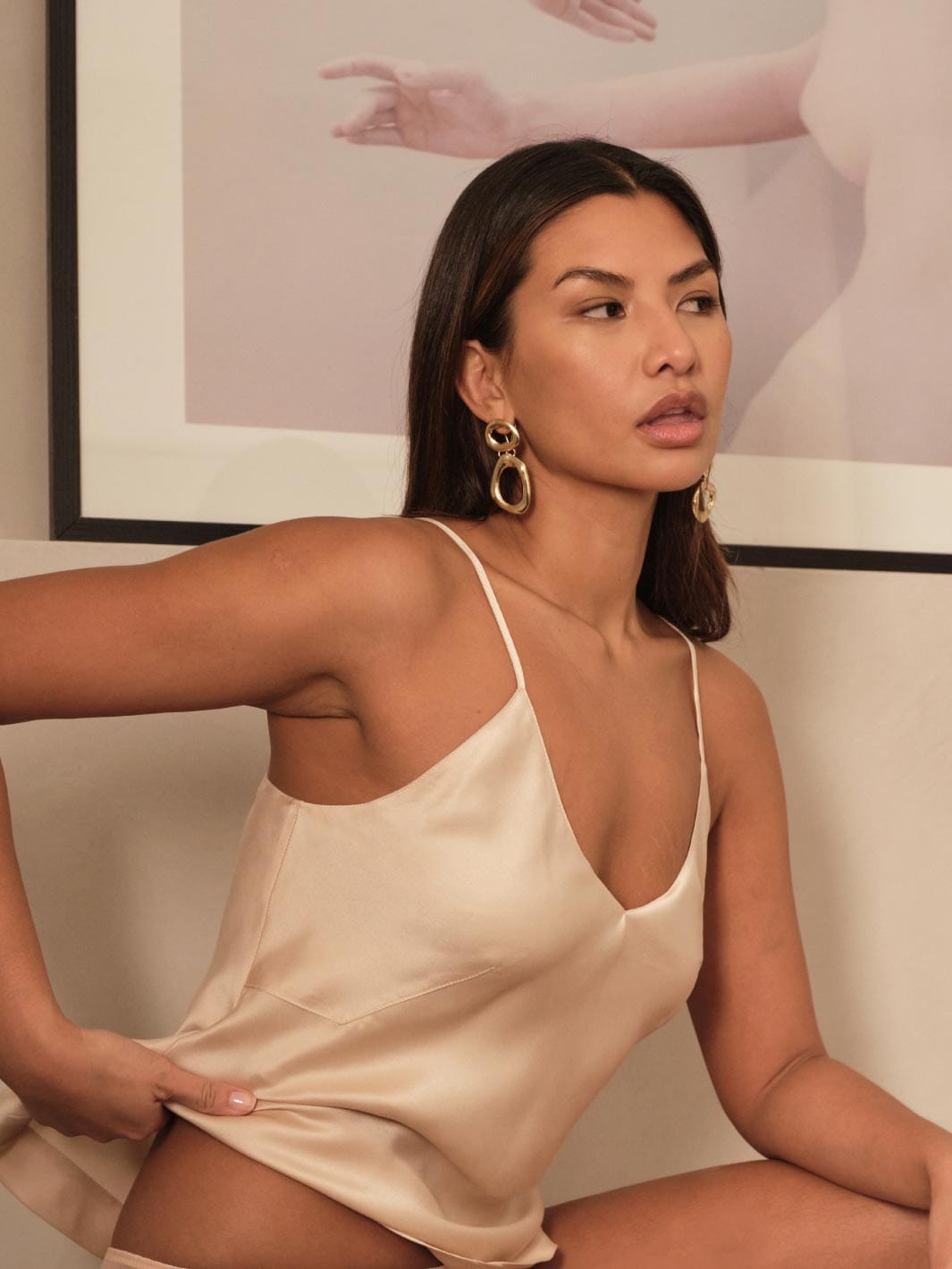  Fleur Du Jour Blush Silk Camisole & Shorts、mySite、justintrudeaud