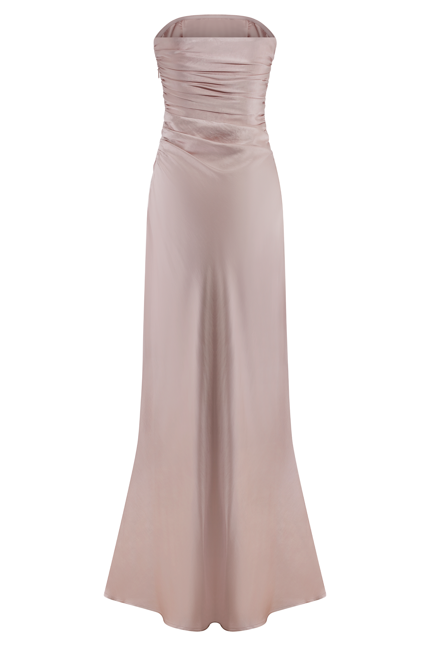 Cedar Strapless Satin Maxi Dress - Soft Pink、mySite、solidvoid