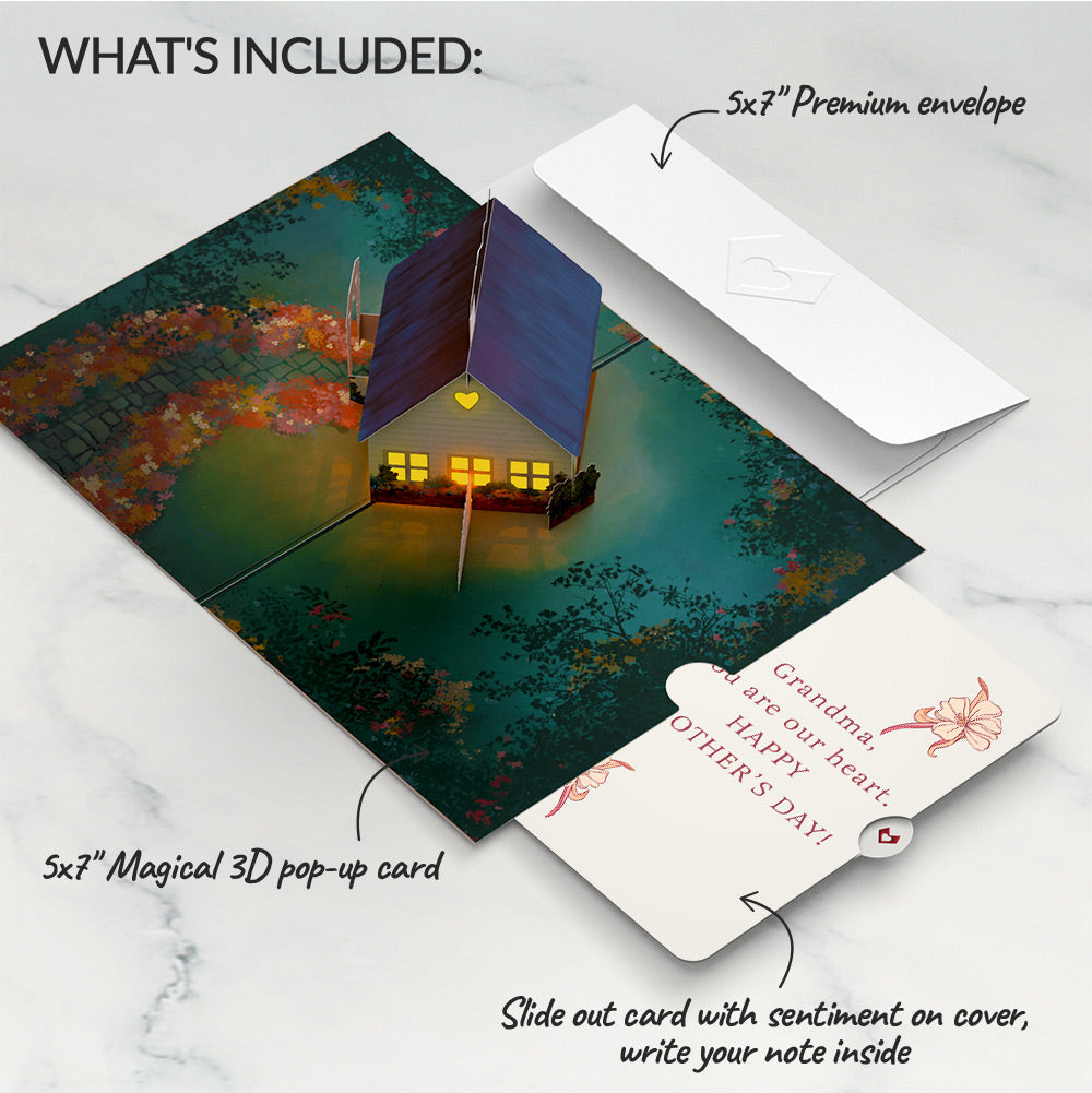 Home Is Where Mom Is Mother's Day Light-Up Pop-Up Card and Sentiment Set for Grandma、mySite、solidvoid