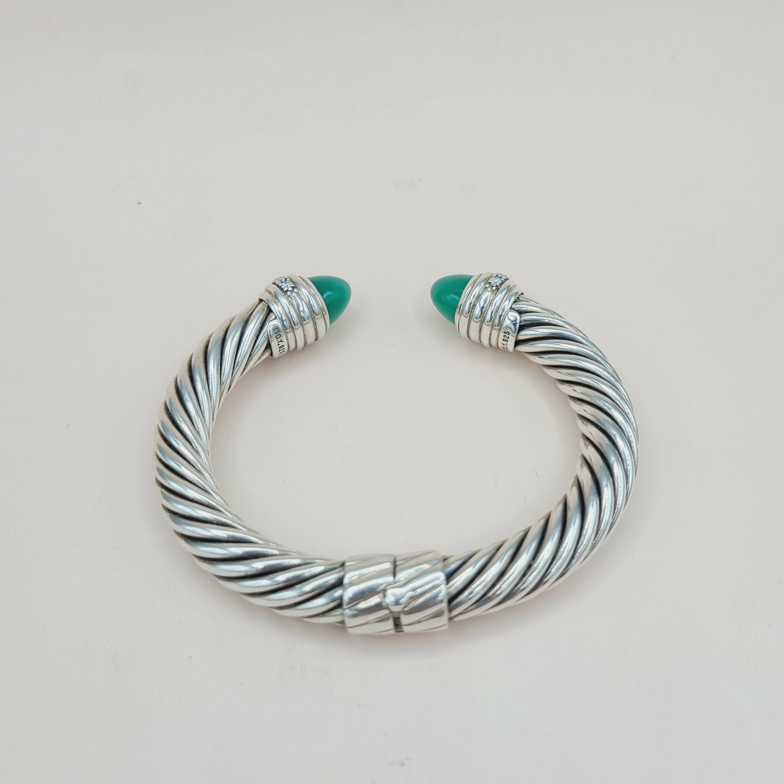 David Yurman Cable Bracelet 10mm 鈥?Green Onyx & Diamonds、mySite、hinf8tx79