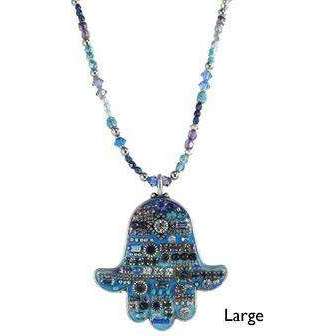 Michal Golan Hamsa Necklace - Abalone & Crystal、mySite、topwebapps