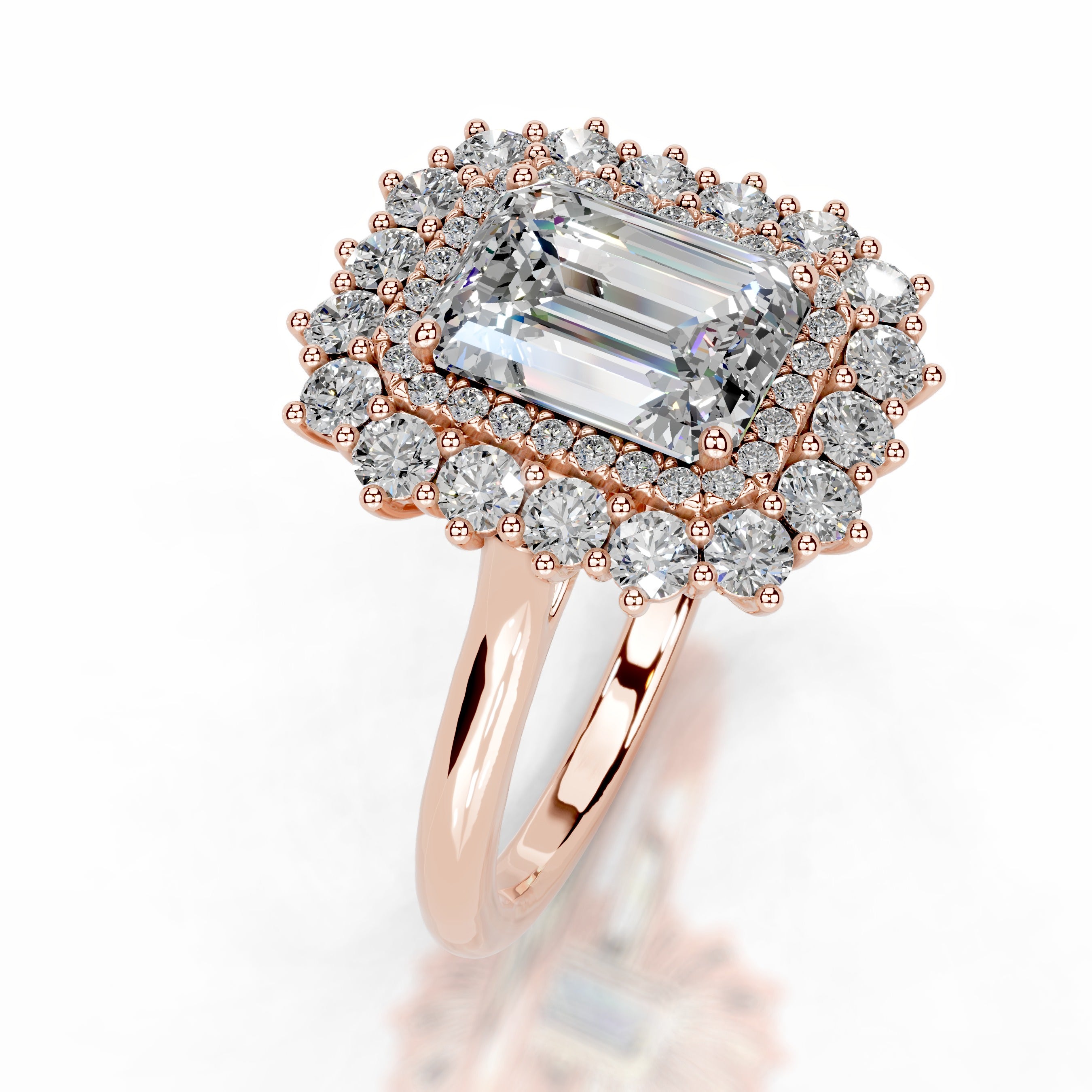 Myaree Moissanite & Diamond Ring - 14K Rose Gold、mySite、hinf8tx79
