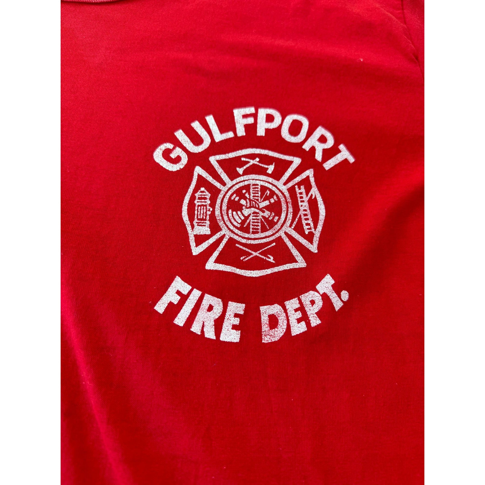 70's Gulfport Fire Department Single Stitch Graphic Tee T-Shirt Large、mySite、garagedoors4me