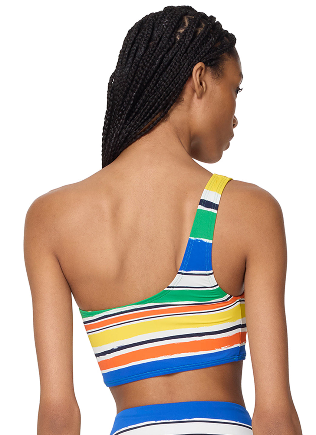 Kate Spade Women's Ocean Stripe One Shoulder Bikini Top、mySite、noshort