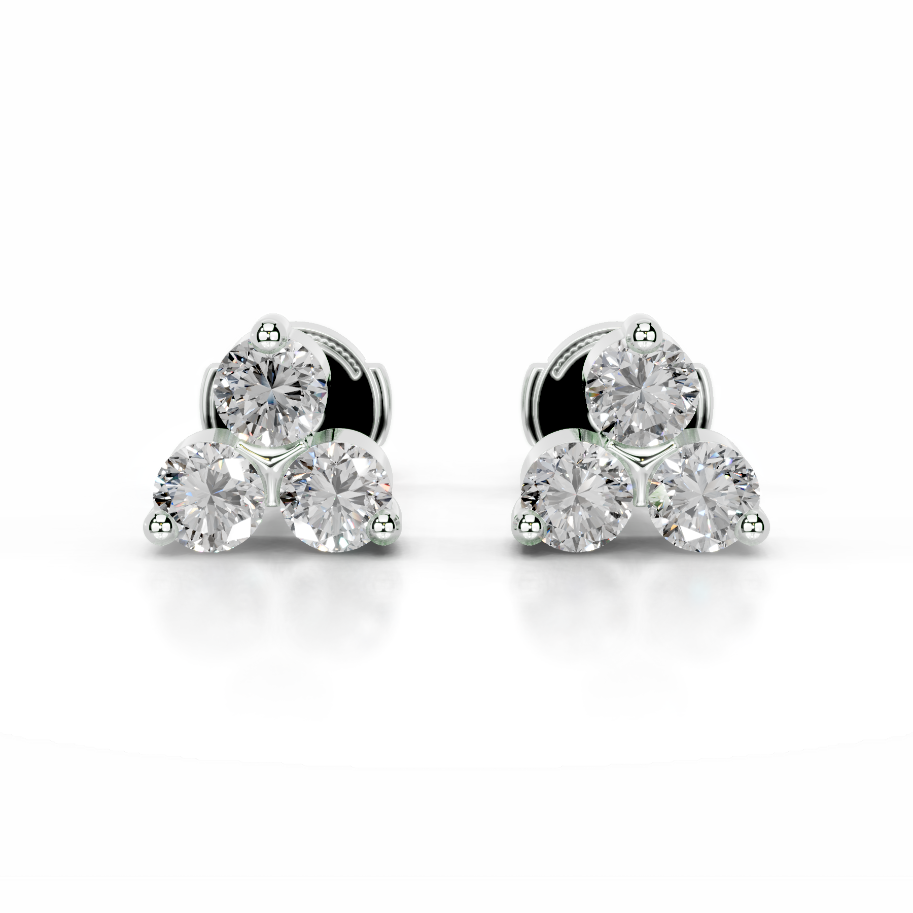 Judy Lab Grown Diamond Studs Earrings (0.60 Carat) -18K White Gold、mySite、hinf8tx79