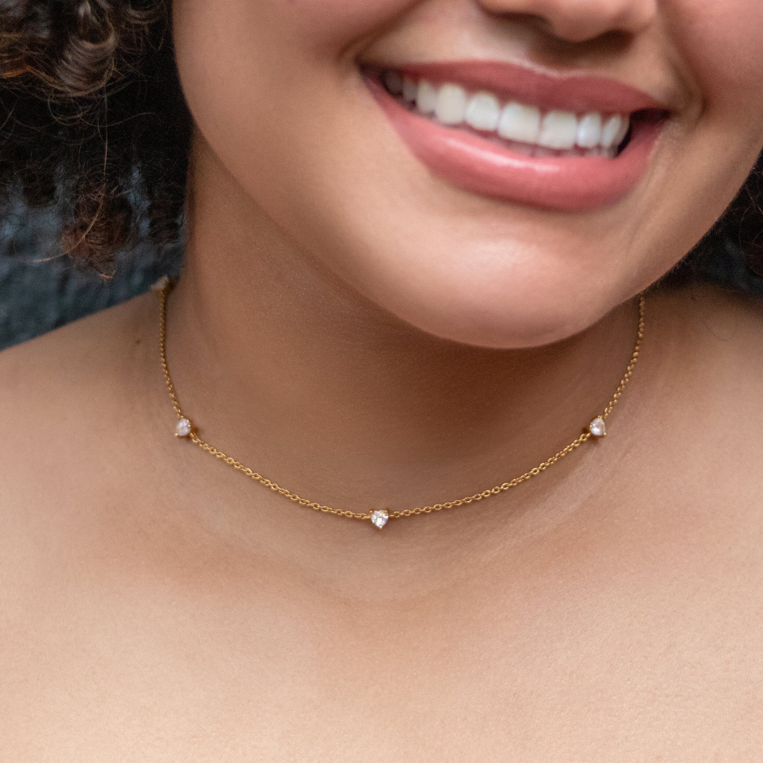 White Topaz Never Without My Gem Necklace - April Birthstone、mySite、hinf8tx79