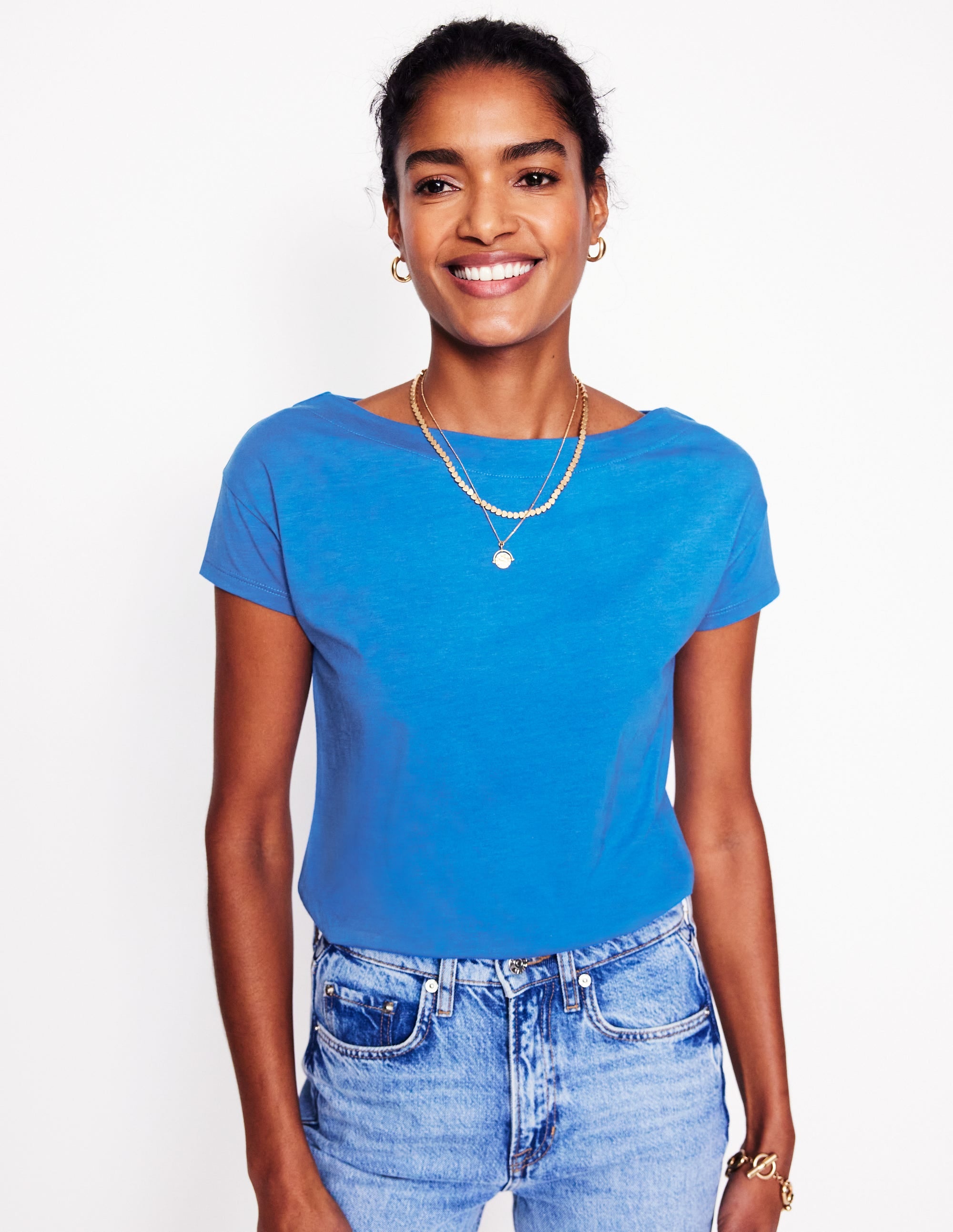  Supersoft Boat Neck T-Shirt-Gallery Blue、mySite、ashleygrahame