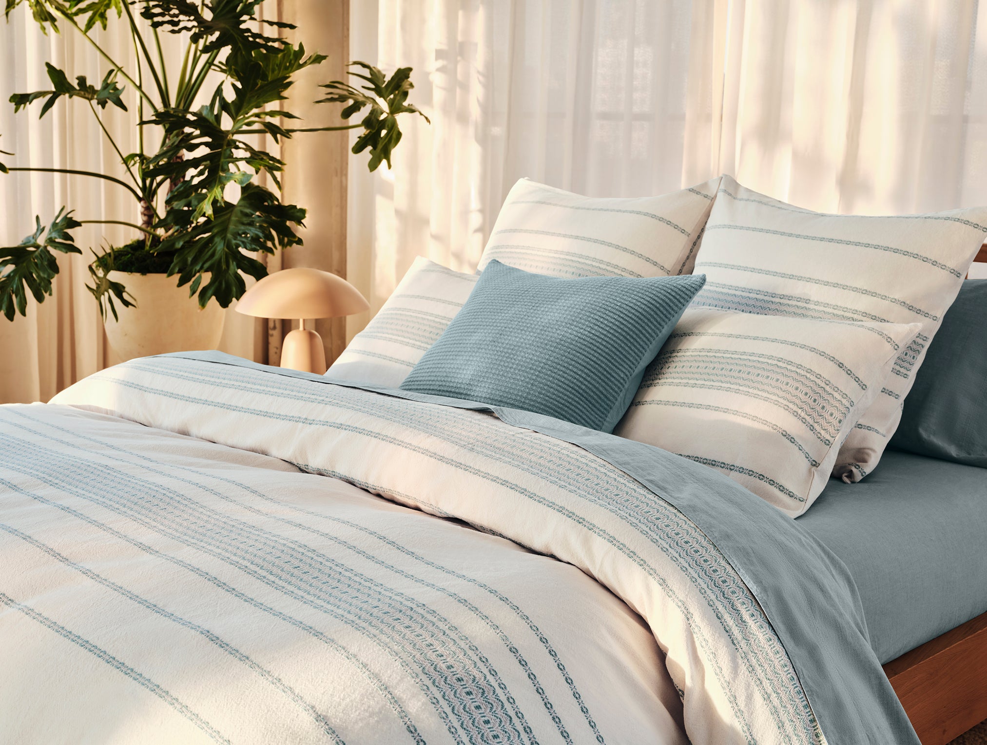  Rippled Stripe Organic Duvet Set、mySite、sugarbowlscore