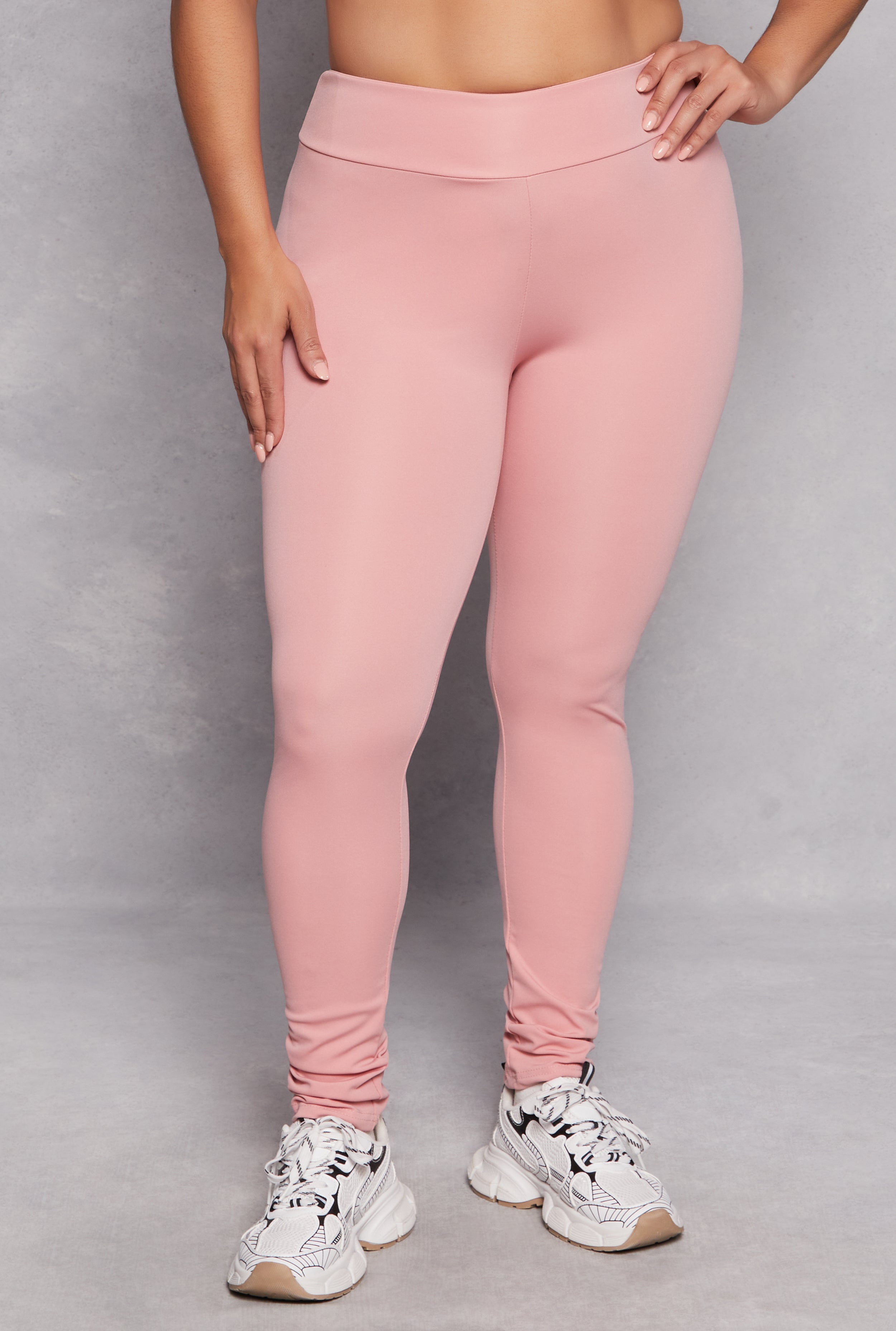 Plus Size Basic Activewear Leggings、mySite、camillekostekn