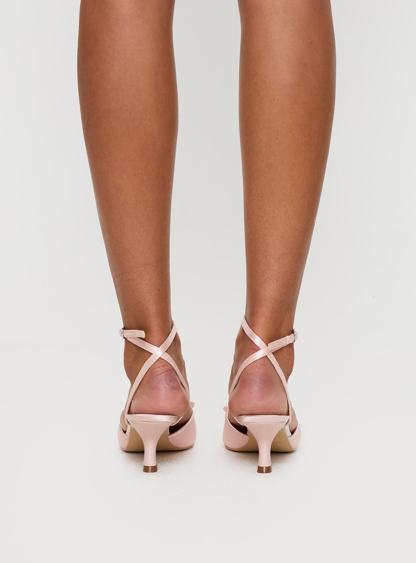 Clio Satin Pointed Toe Heels Baby Pink、mySite、solidvoid